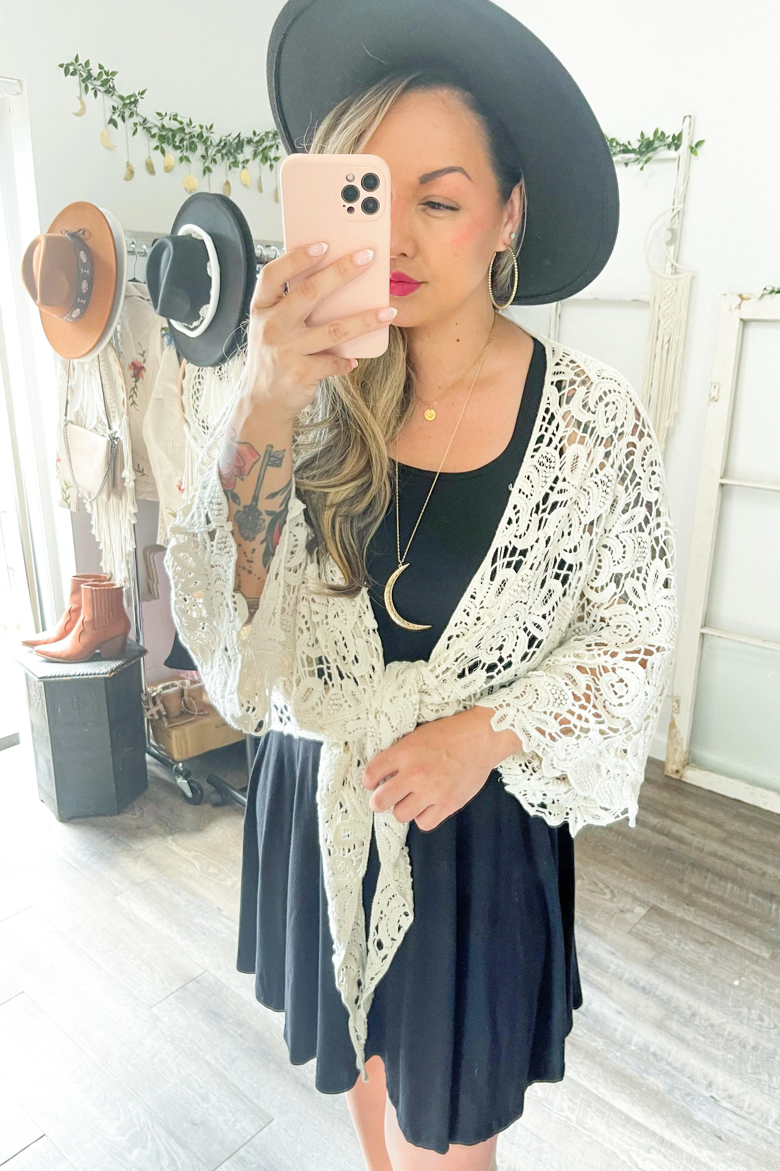 Magnolia Lace Tie Front Cover Up - 5 Colors