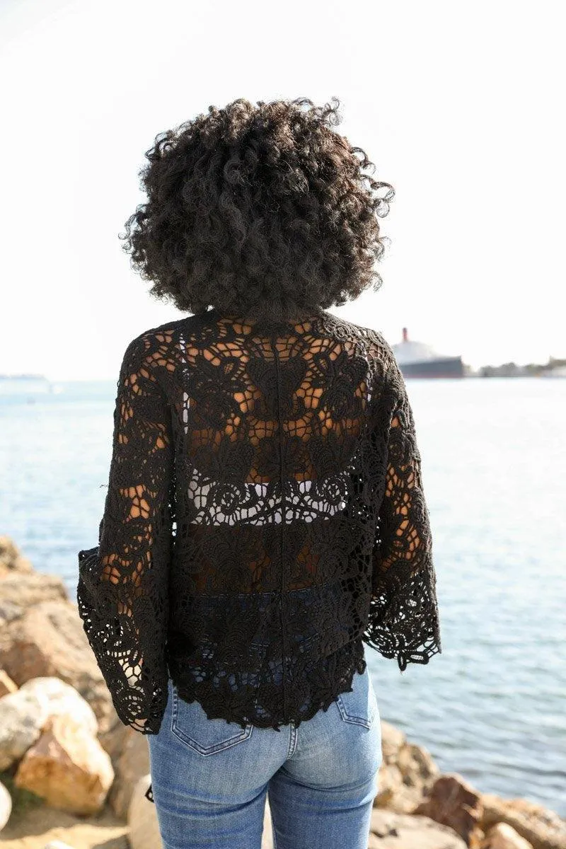 Magnolia Lace Tie Front Cover Up - 5 Colors