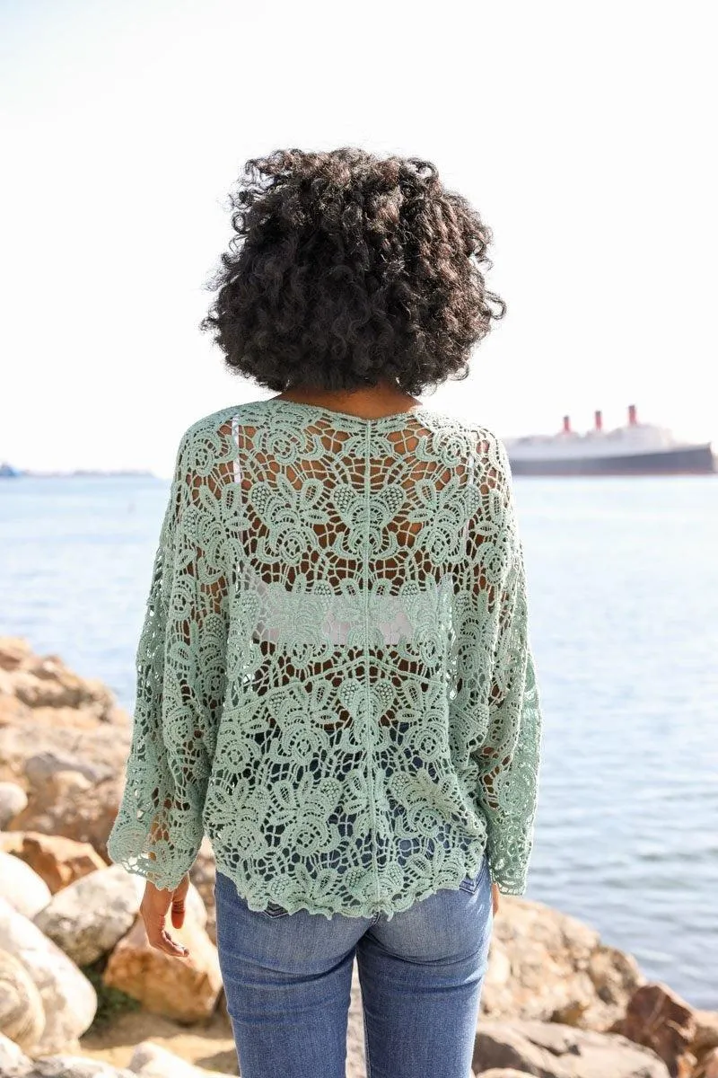 Magnolia Lace Tie Front Cover Up - 5 Colors