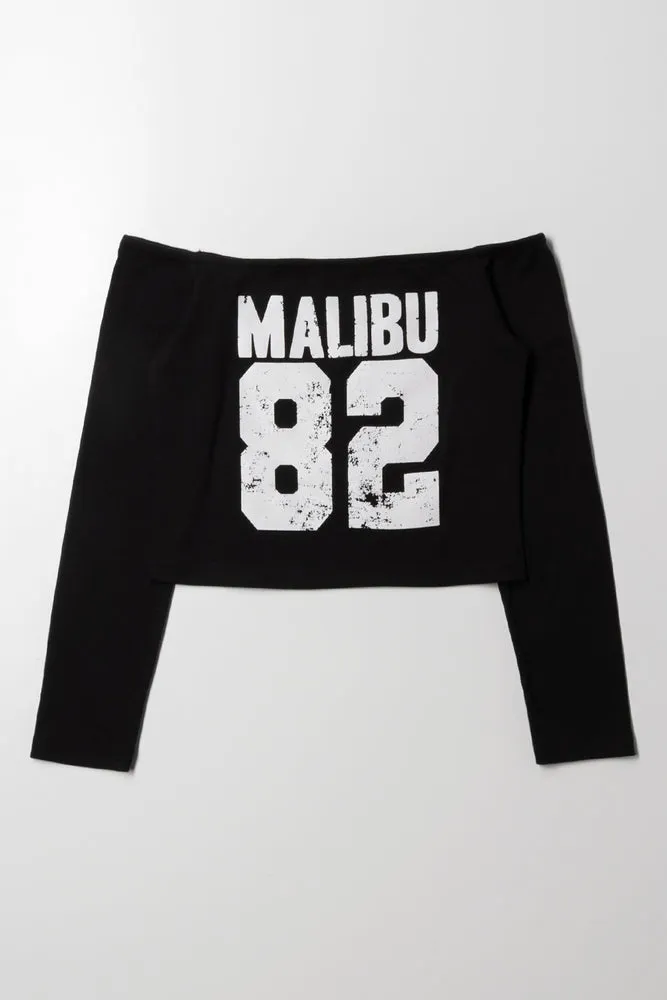 Malibu Off The Shoulder Top Black