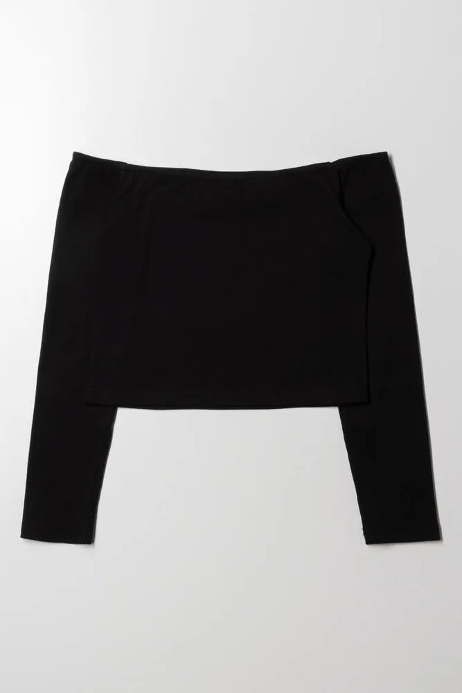 Malibu Off The Shoulder Top Black