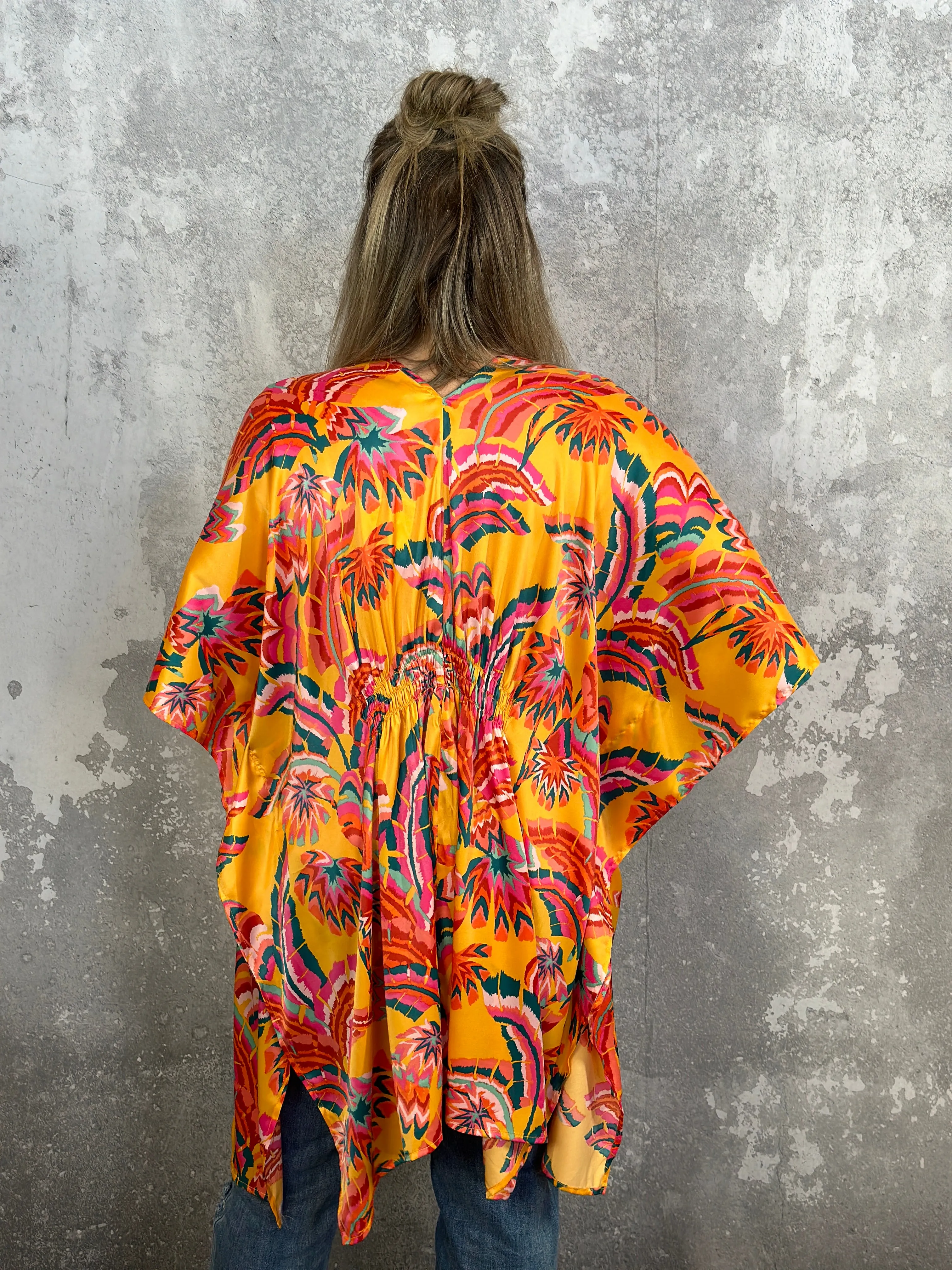 Mango Tango Cinched Waist Kimono