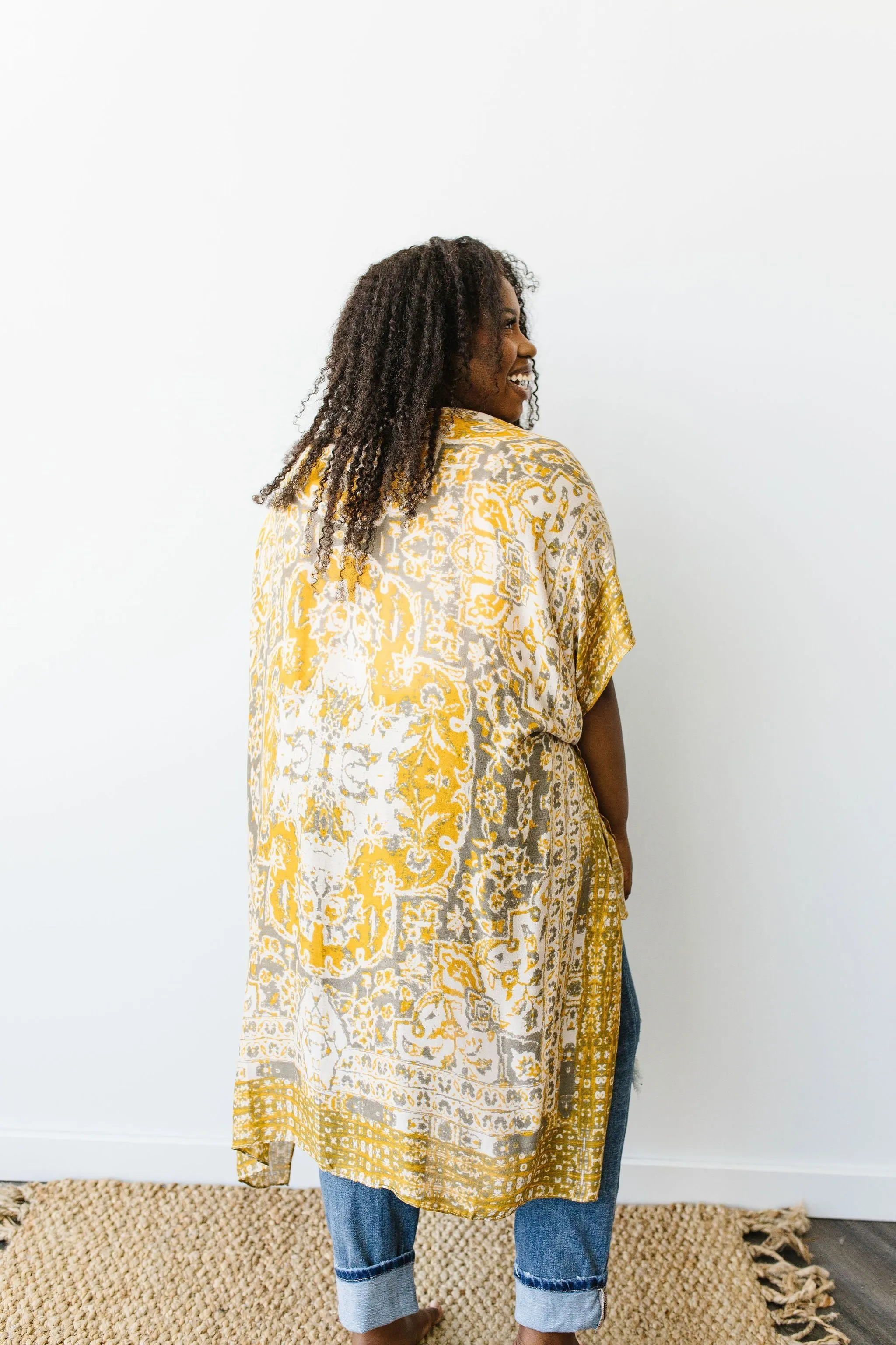 Marvelous Mandala Kimono In Gold