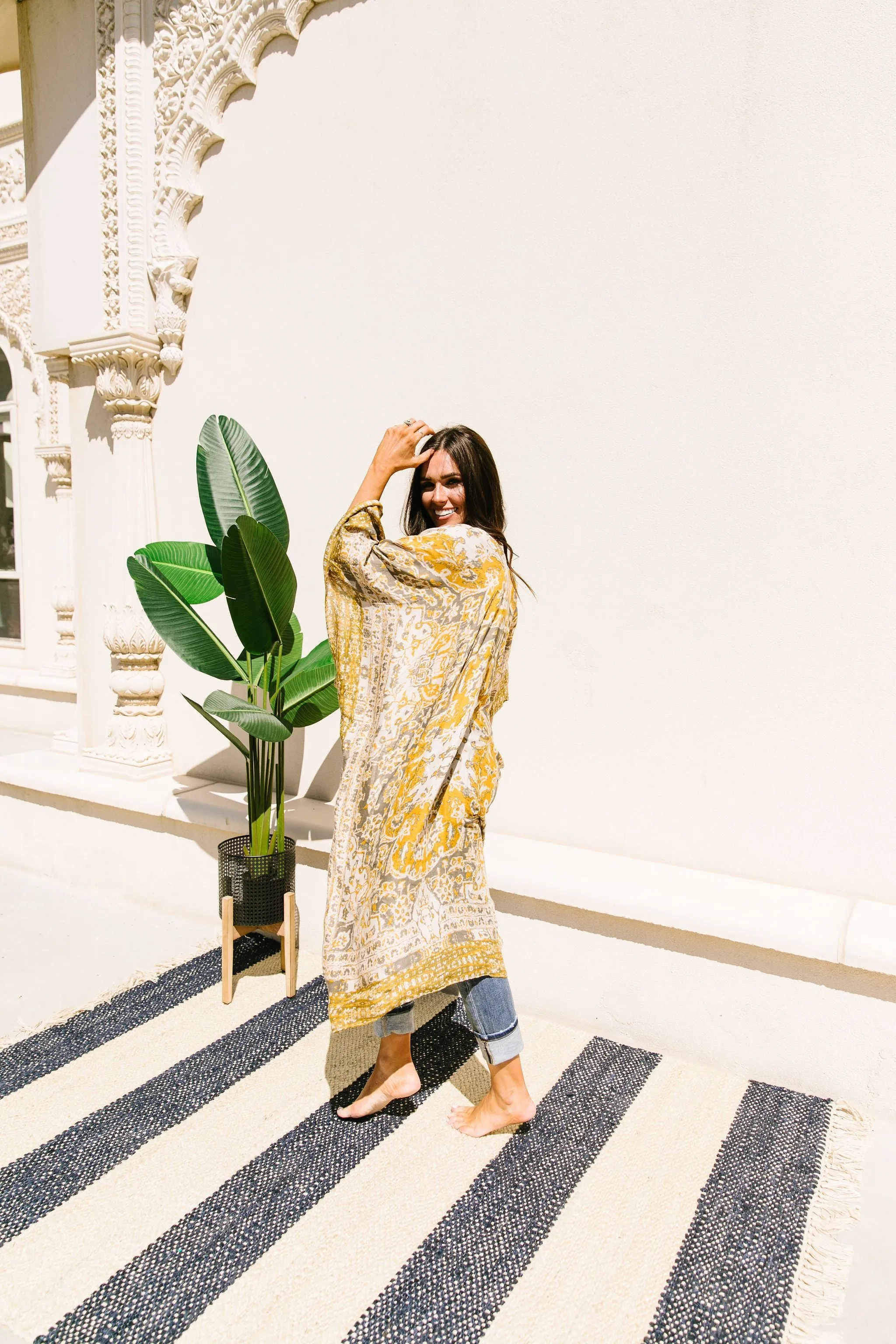 Marvelous Mandala Kimono In Gold
