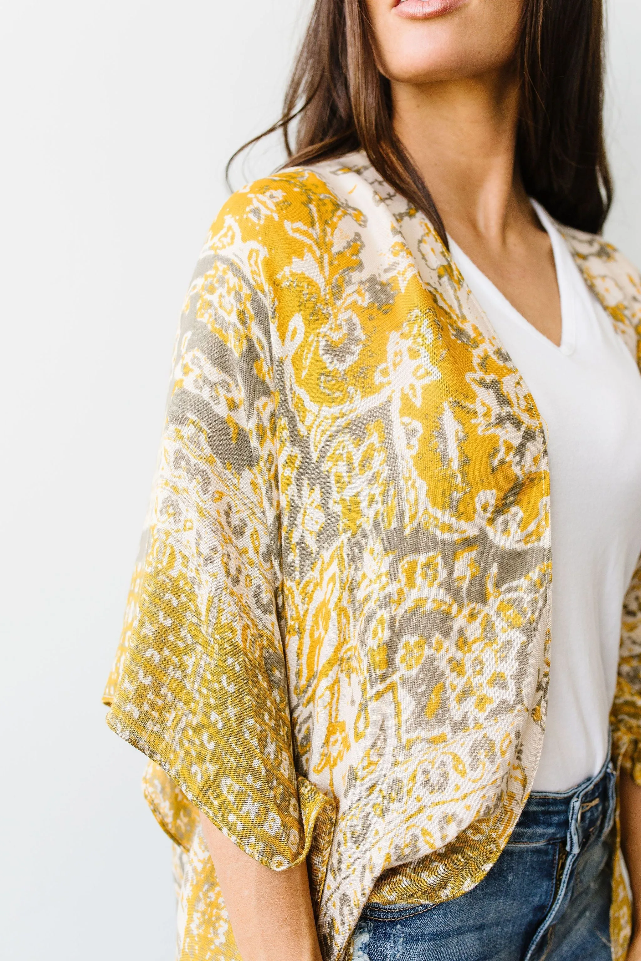 Marvelous Mandala Kimono In Gold