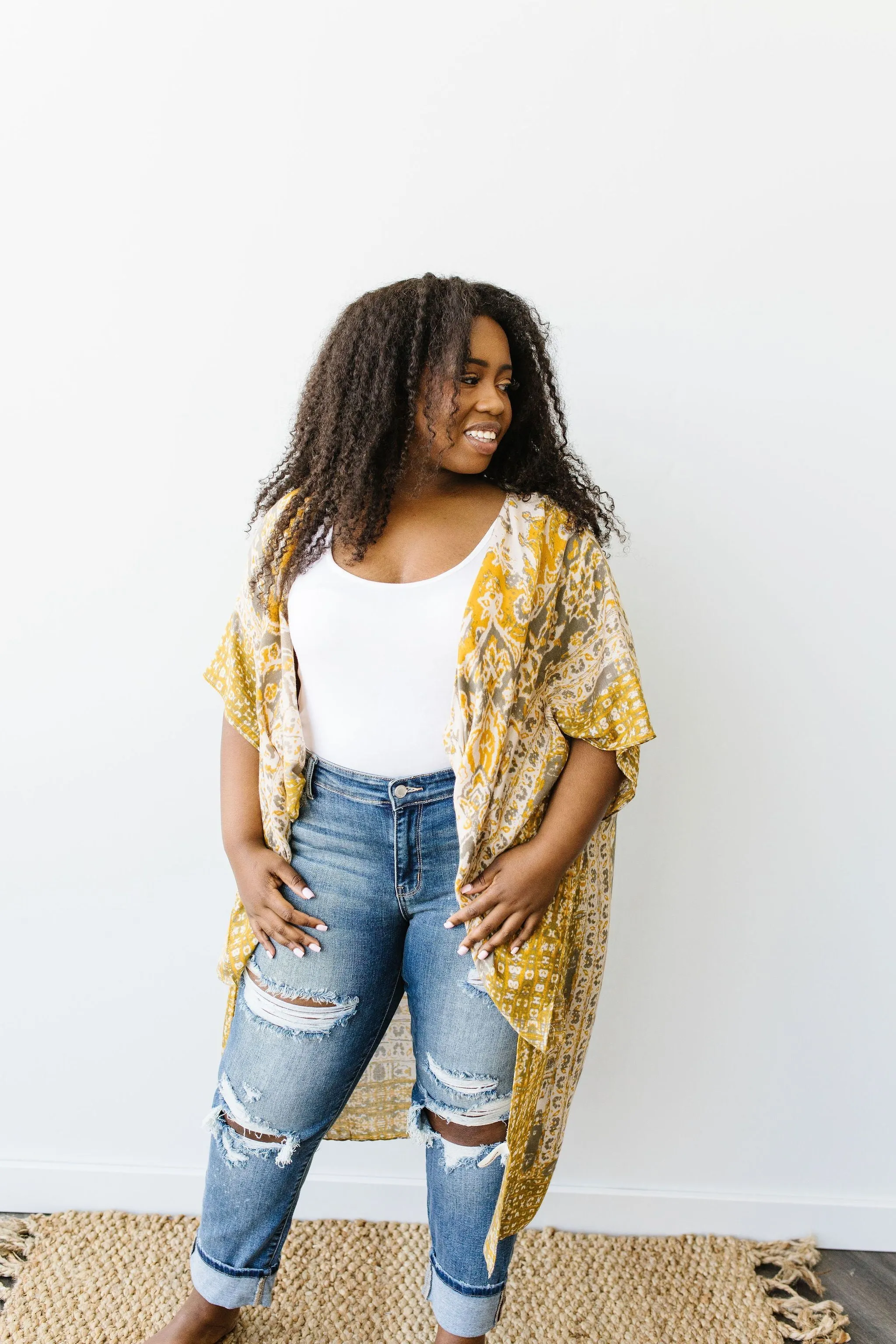 Marvelous Mandala Kimono In Gold