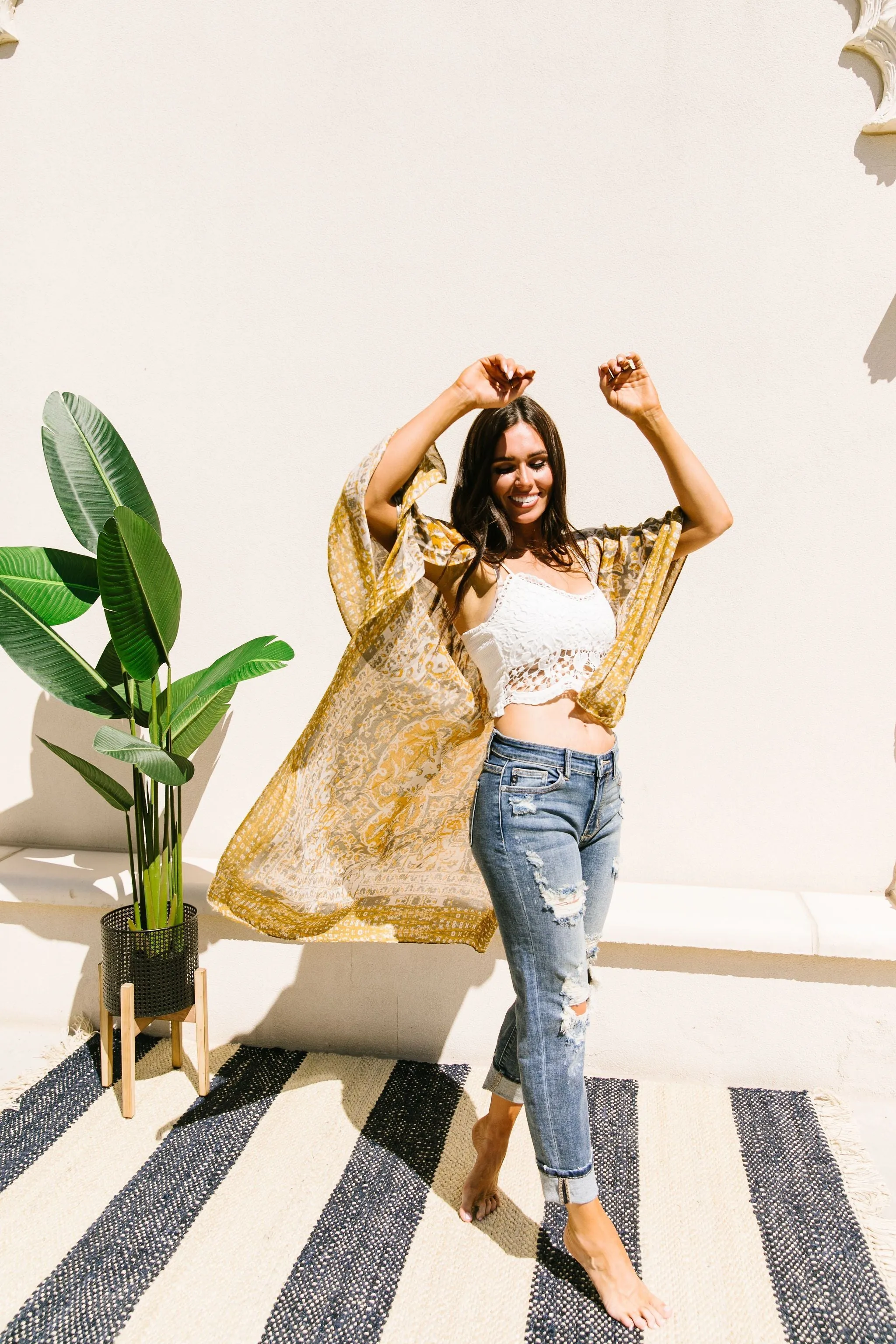 Marvelous Mandala Kimono In Gold