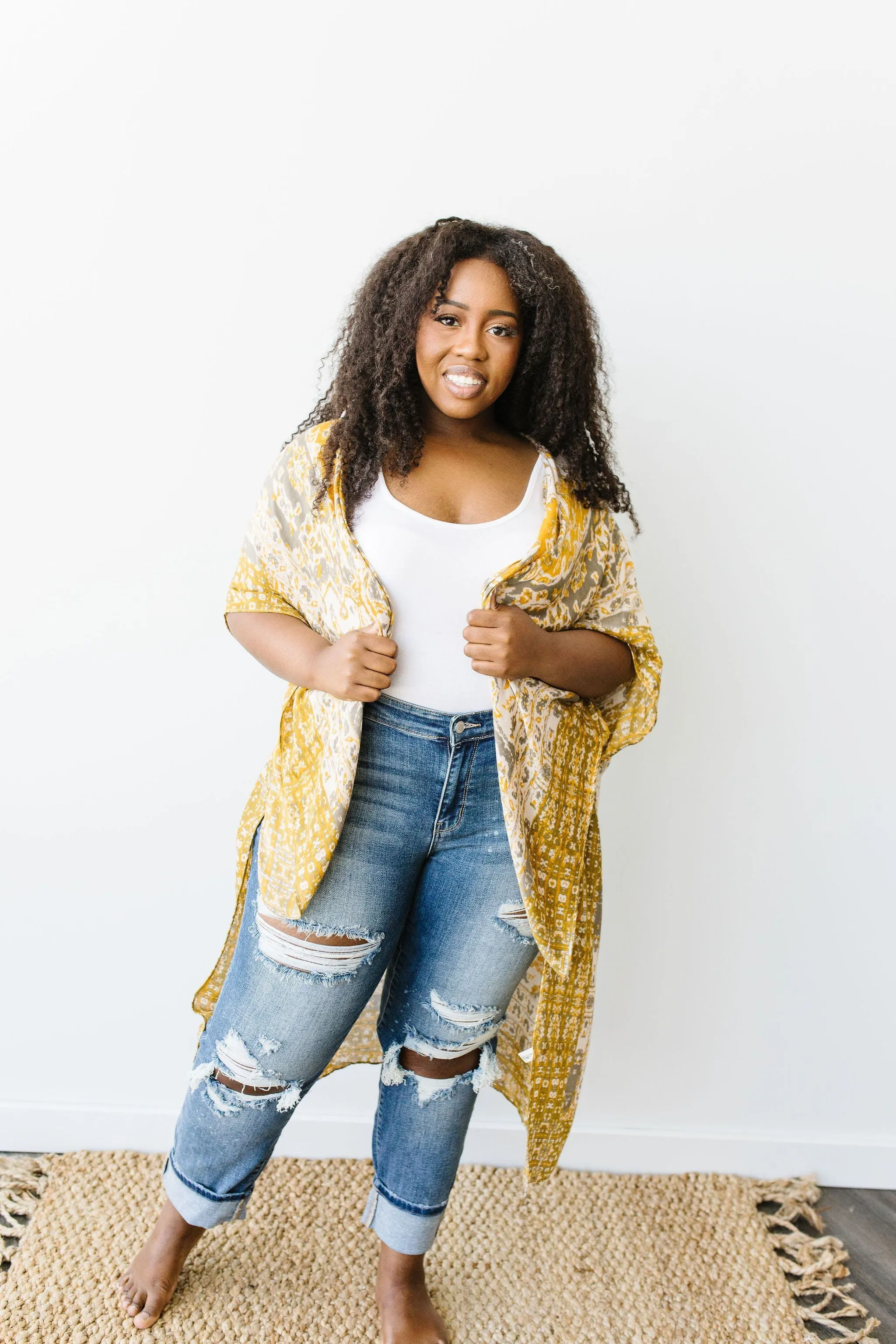 Marvelous Mandala Kimono In Gold