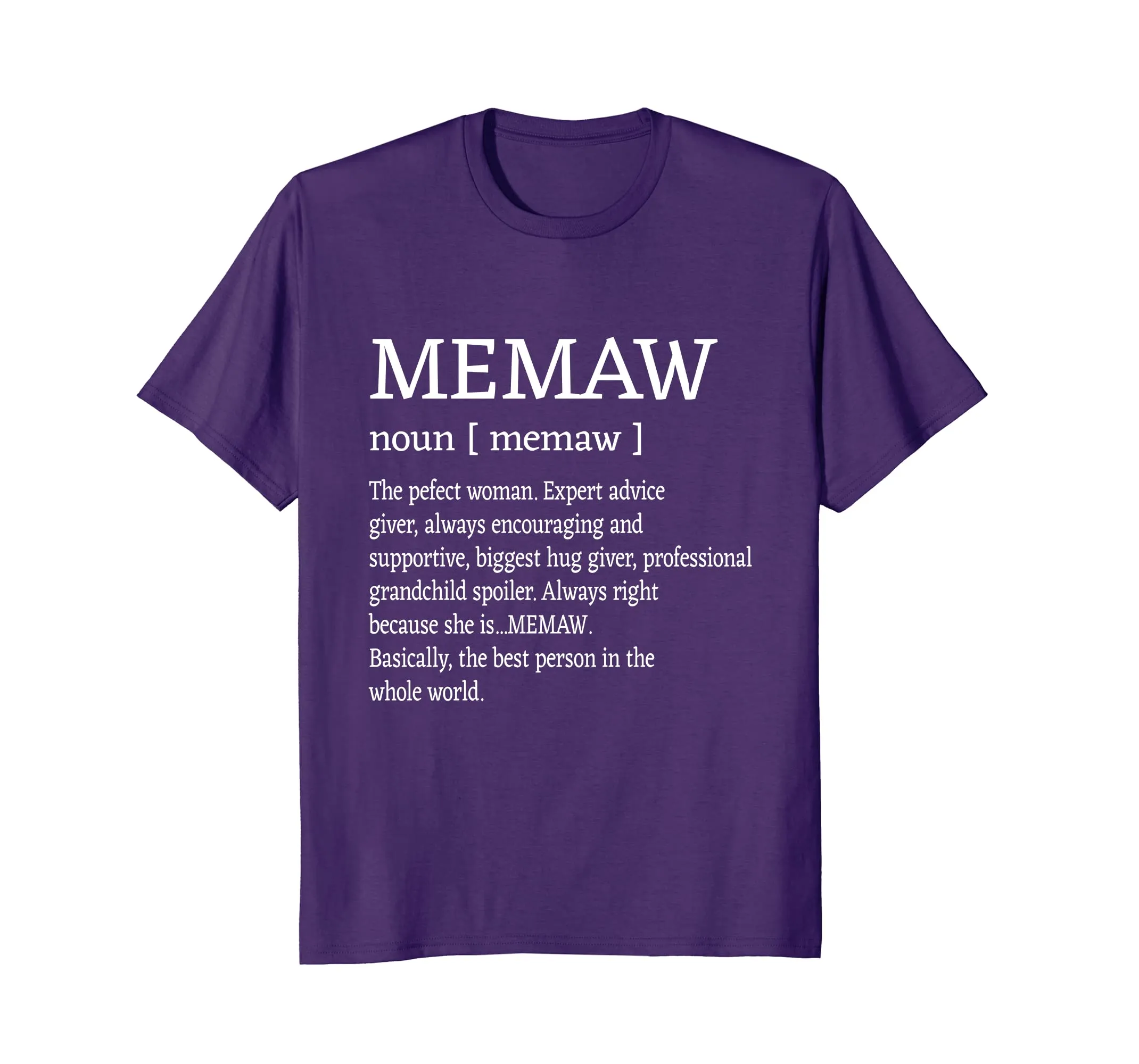 Memaw Definition Grandma Mother Day Gifts Women T-Shirt
