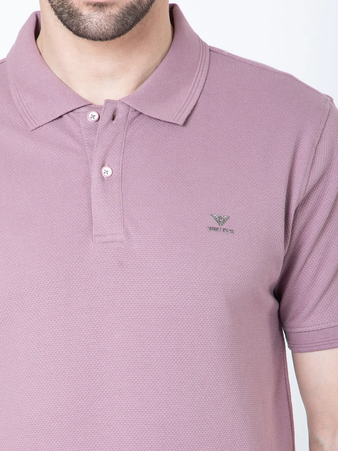 Men Polo Popcorn Wine T-Shirt