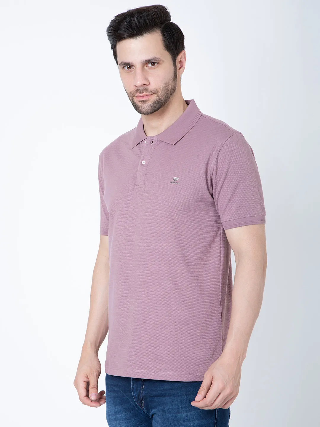 Men Polo Popcorn Wine T-Shirt