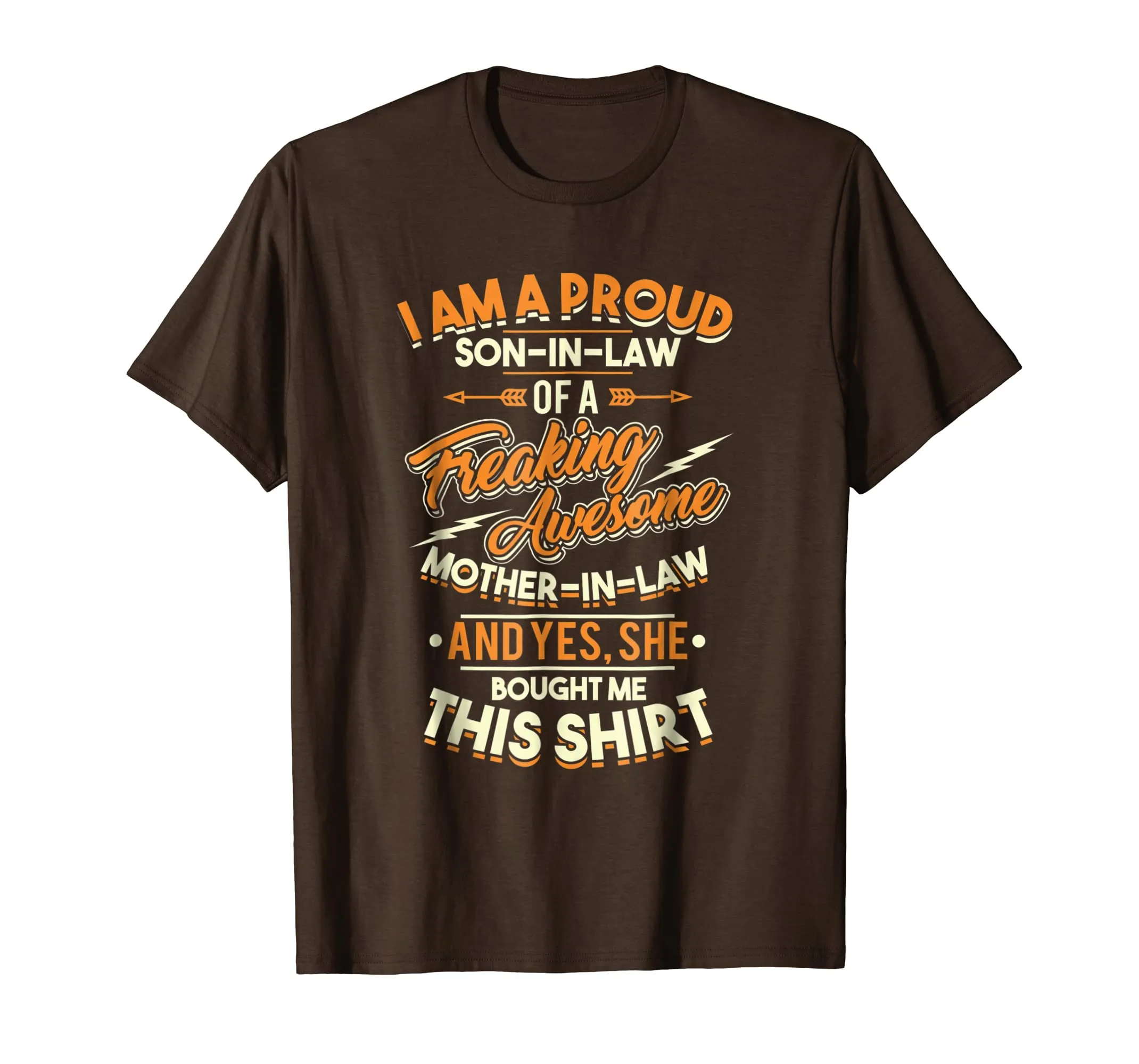 Mens Proud Son In Law Of A Freaking Awesome Mother In Law T-Shirt