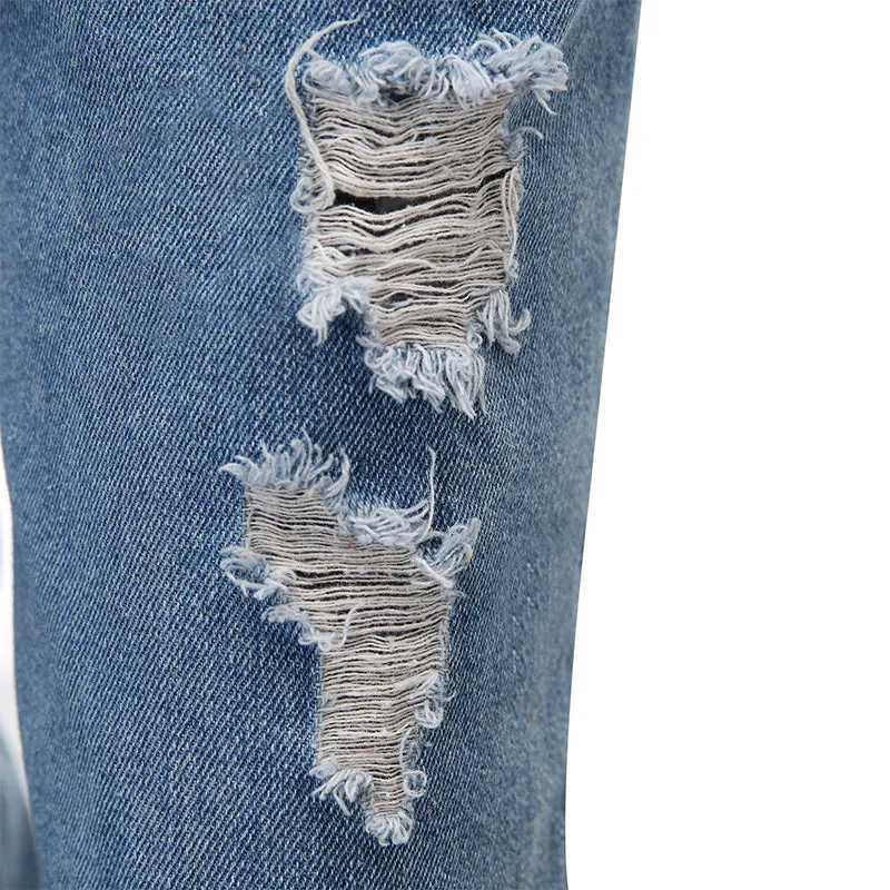 Men's Vintage Ripped Denim Shorts Overalls 90143883M