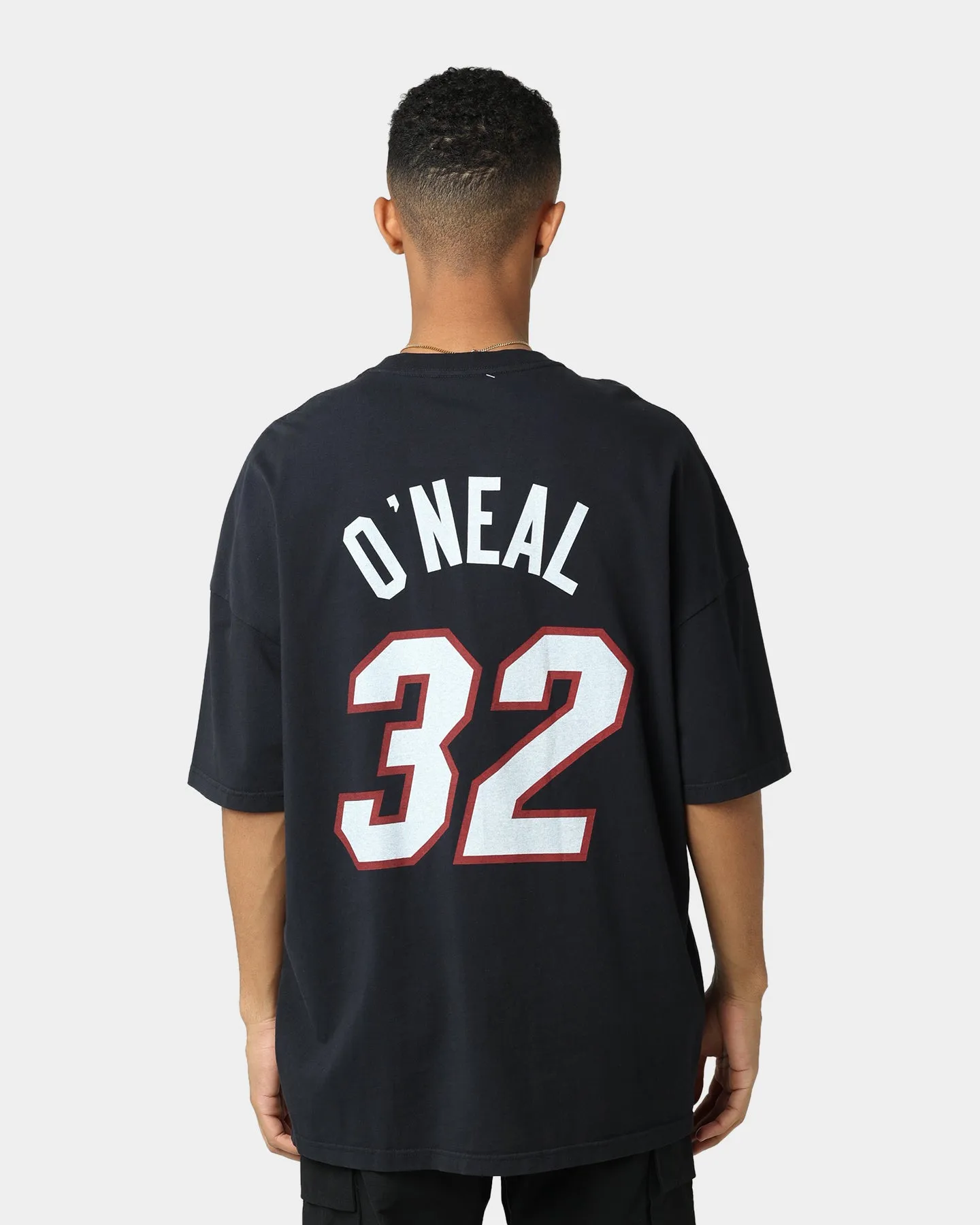 Mitchell & Ness Miami Heat Shaquille O'Neal #32 N&N Oversized T-Shirt Black