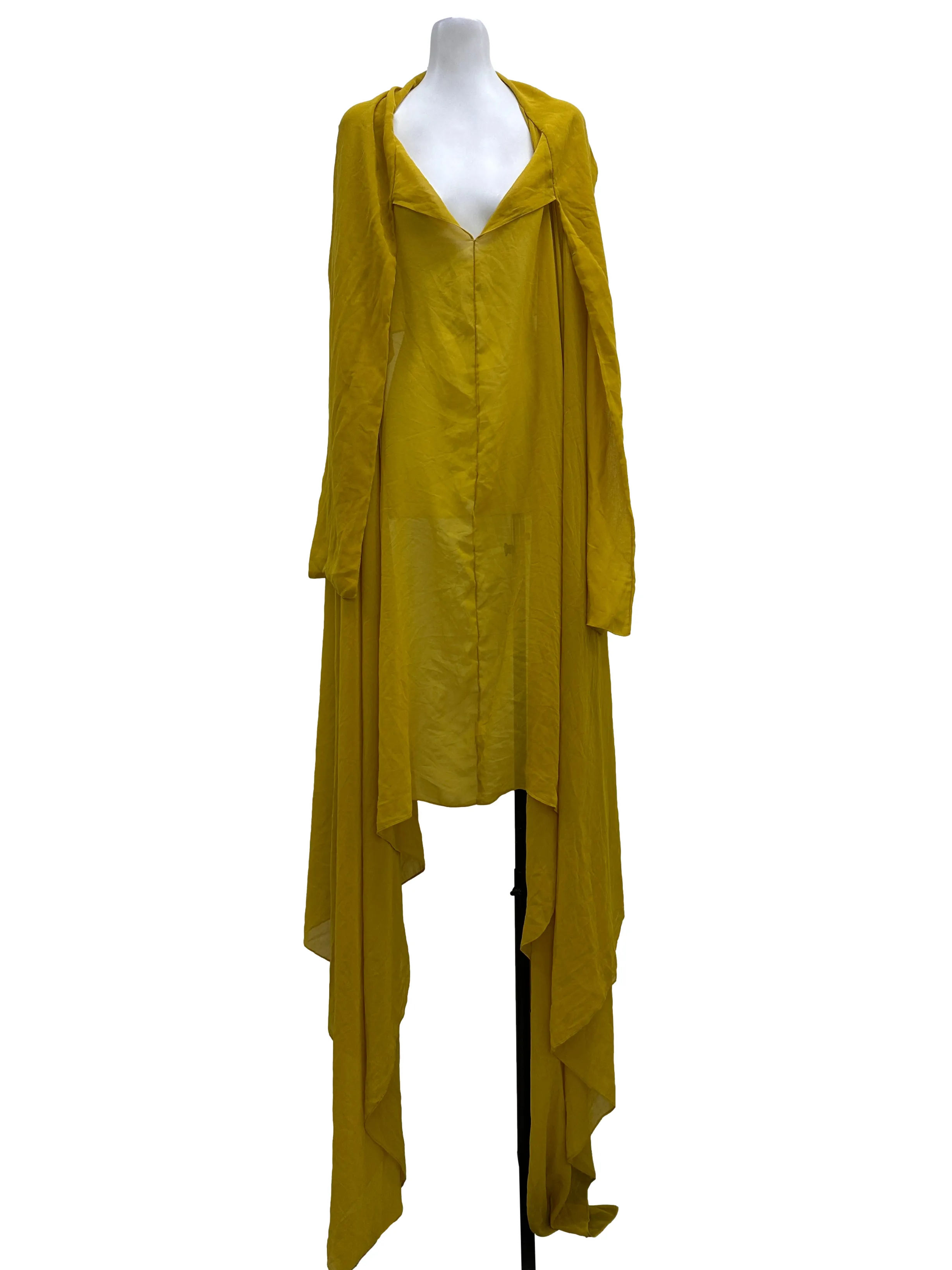 Mustard Yellow Flowy Cover Up