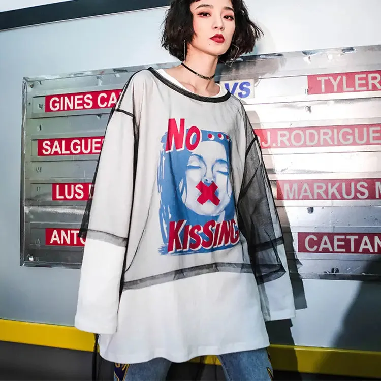 No Kissing Long Sleeve T-Shirts