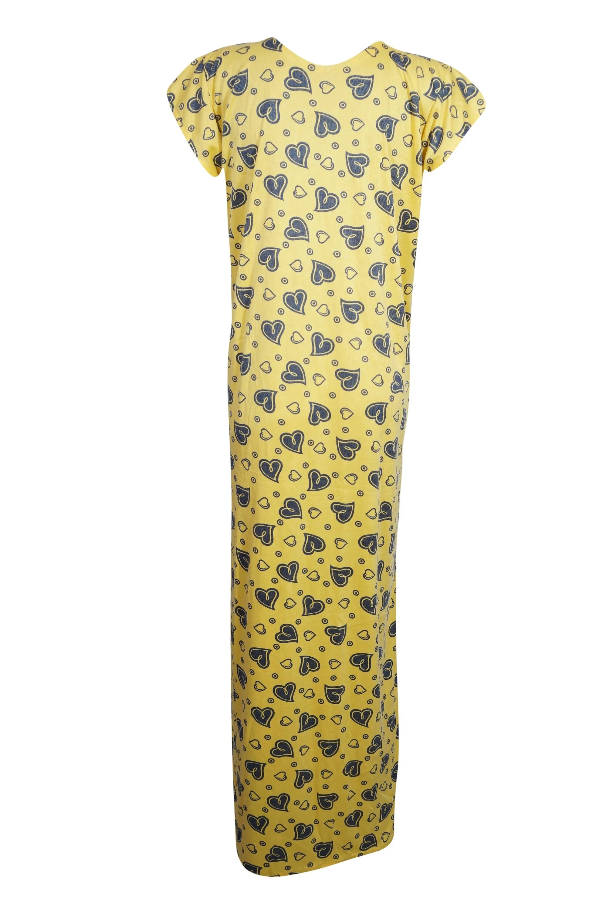 ohemian Caftan Dresses, Kaftan Maxi Dress, Soft Yellow Lounge Resort Wear,  M