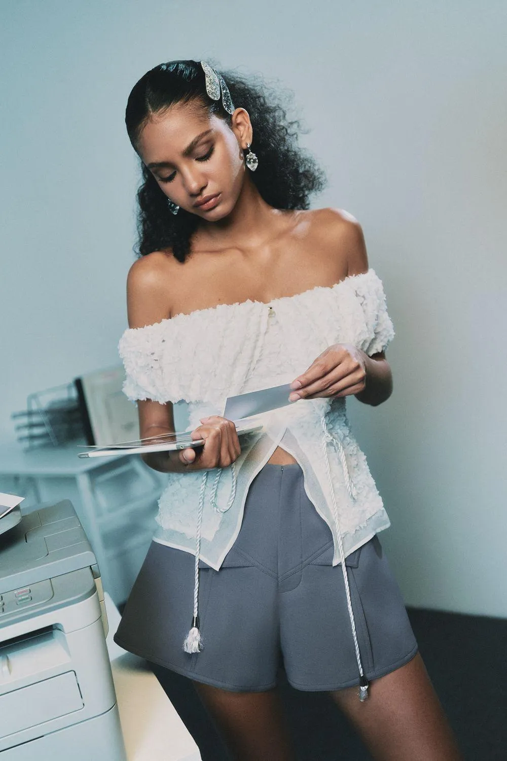 Orizuru Crepe Shorts