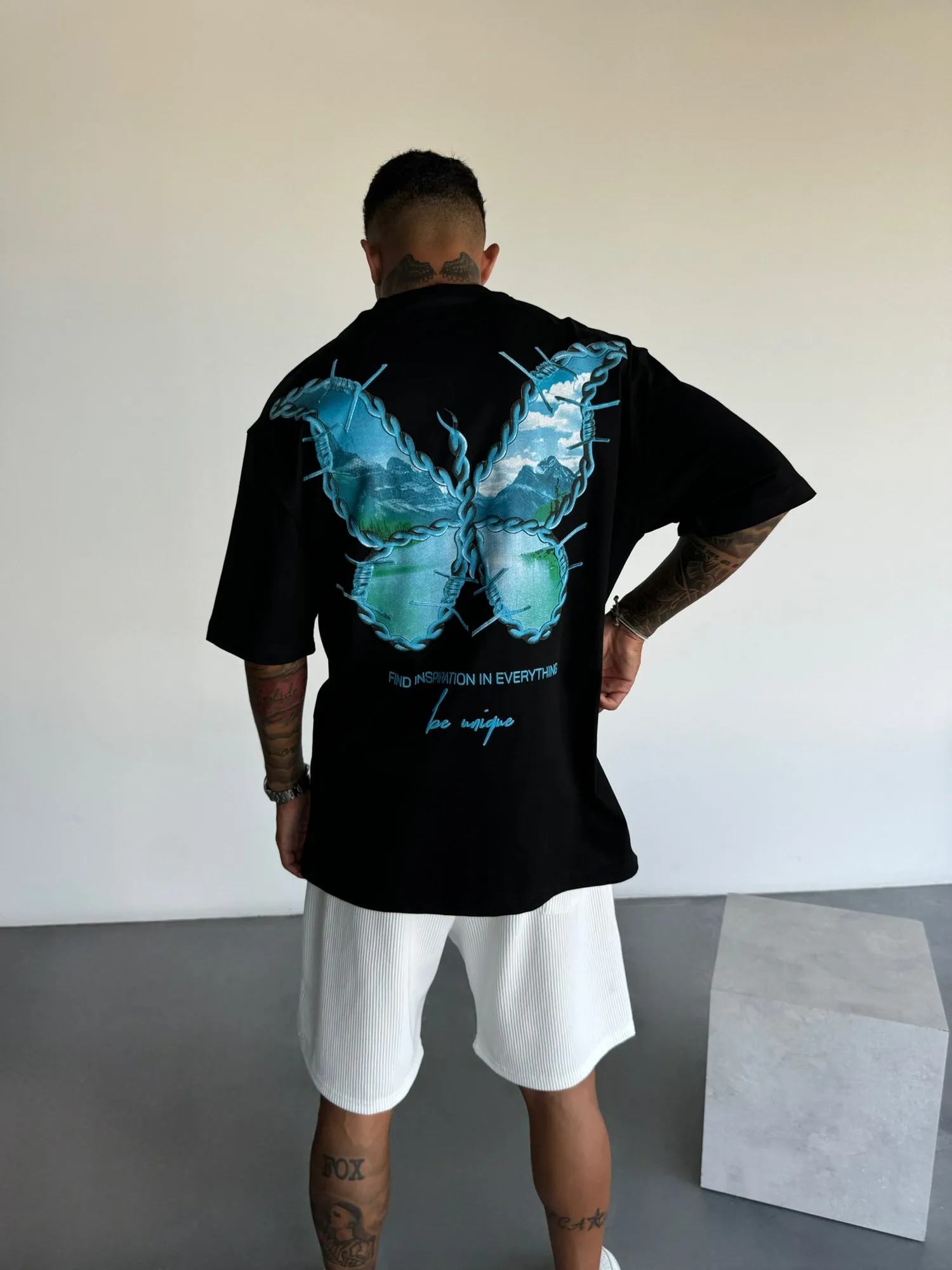 Oversize Be Unique T-Shirt - Black