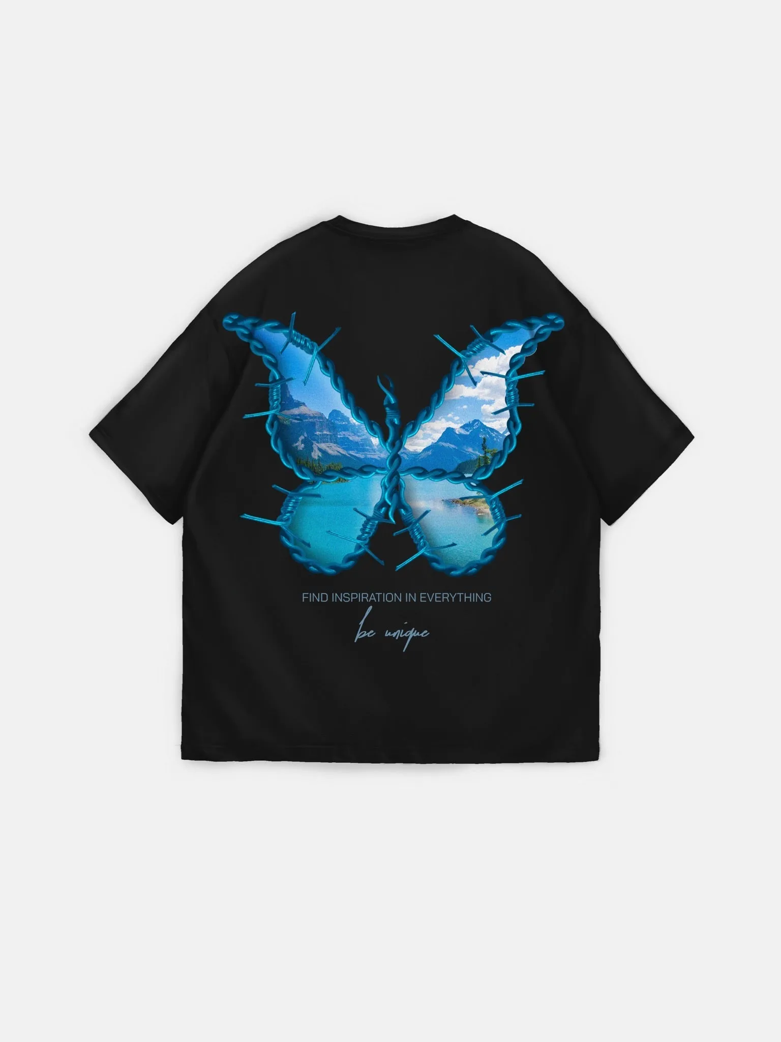 Oversize Be Unique T-Shirt - Black