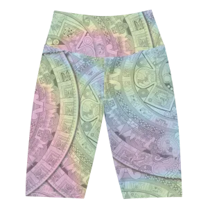 Pastel Aztec Calendar - Bike Shorts