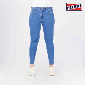 Petrol Ladies Basic Denim Pants Superskinny Fitting Hi-Rise Extreme Wash Fabric 166799 (Light Shade)