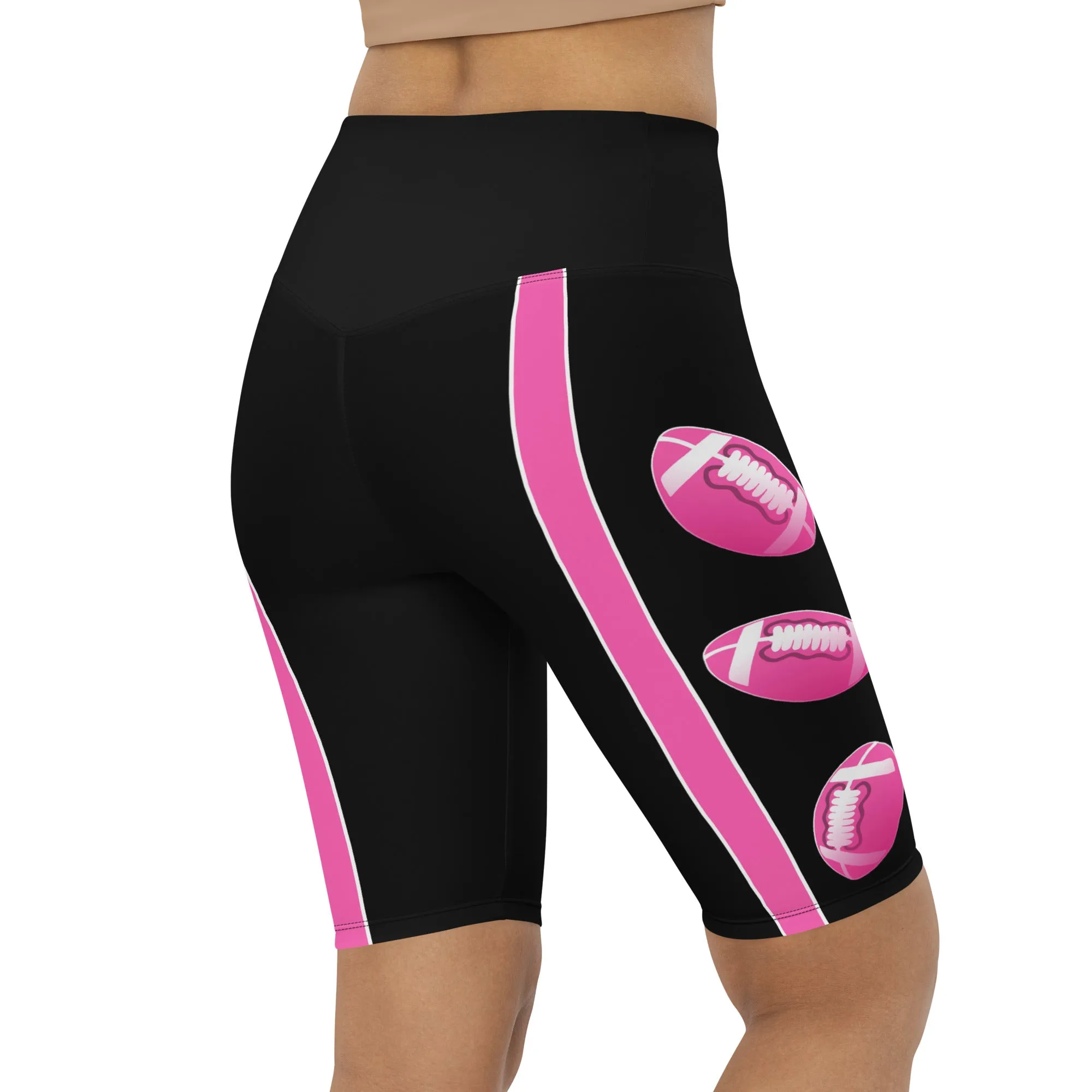 Pink Football Biker Shorts