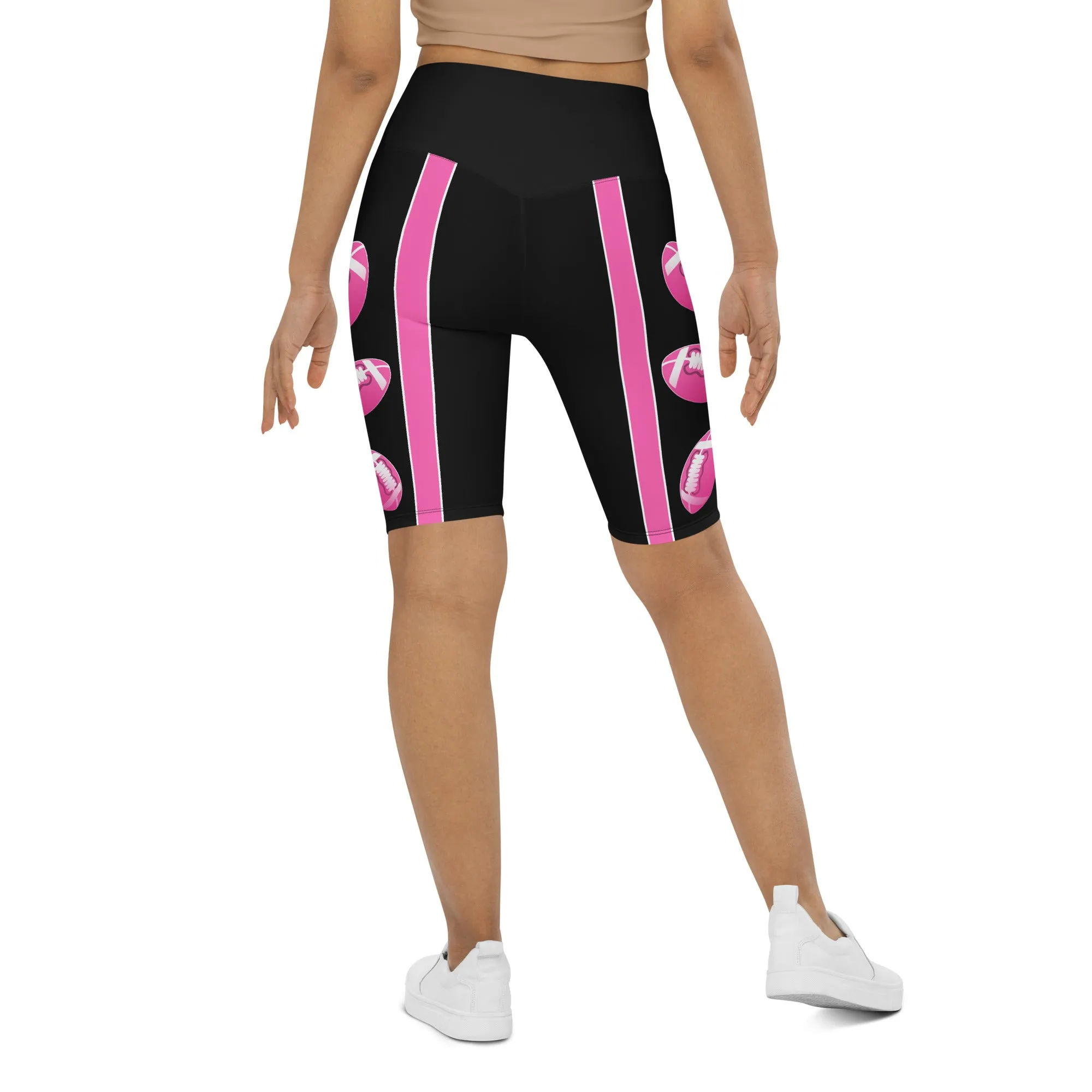 Pink Football Biker Shorts
