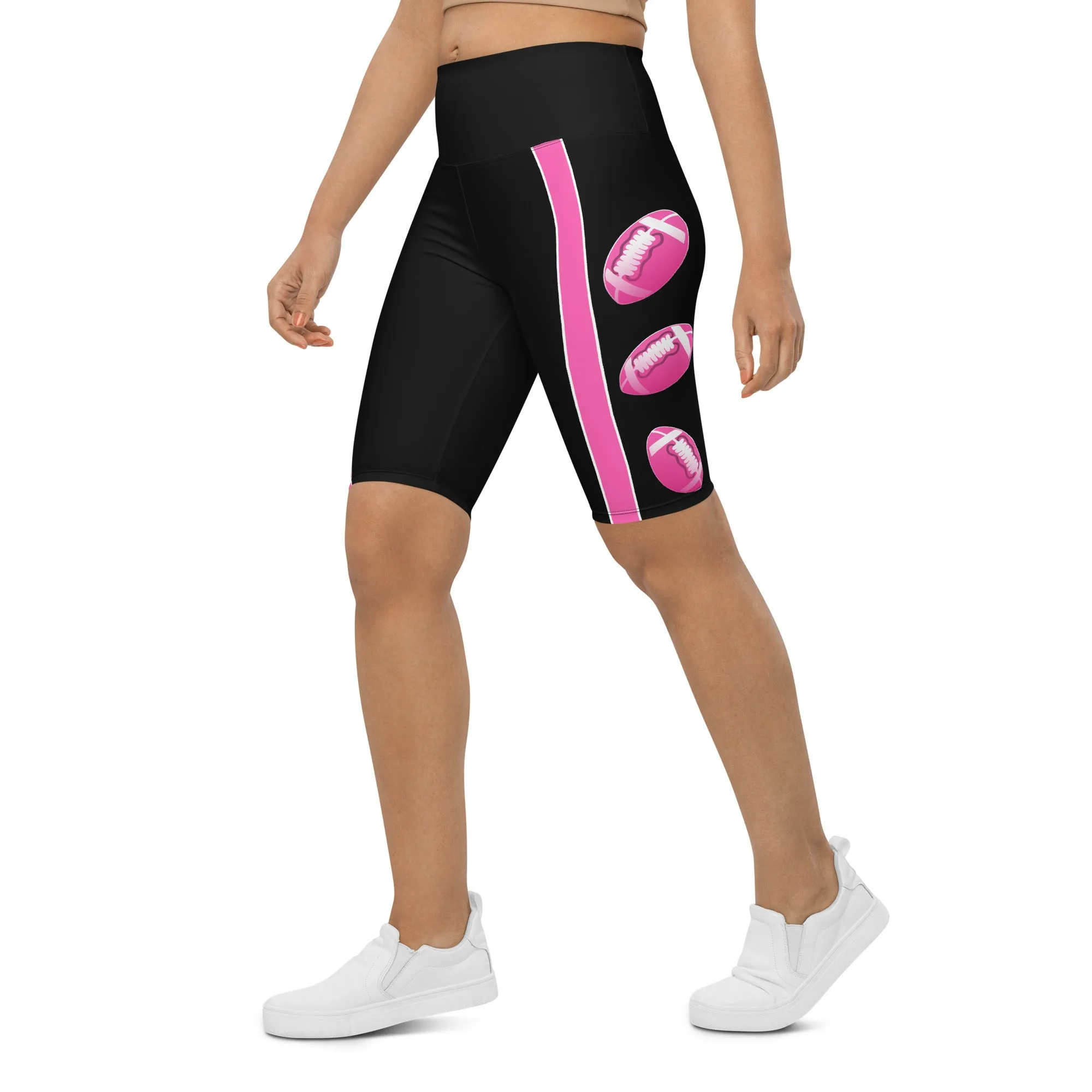 Pink Football Biker Shorts
