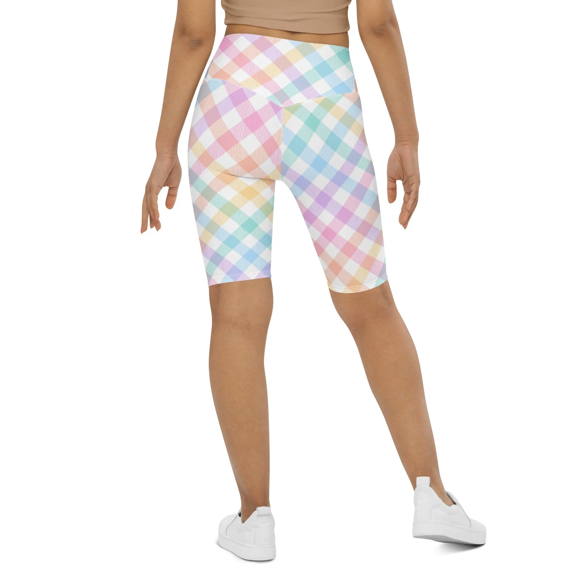 Plaid Easter Biker Shorts