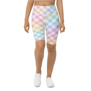 Plaid Easter Biker Shorts