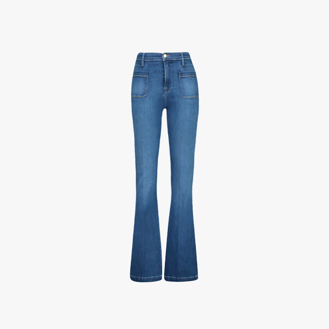 Pocket High Waisted Flare Jeans