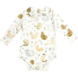 Pretty Kitties Peter Pan Collar Bodysuit