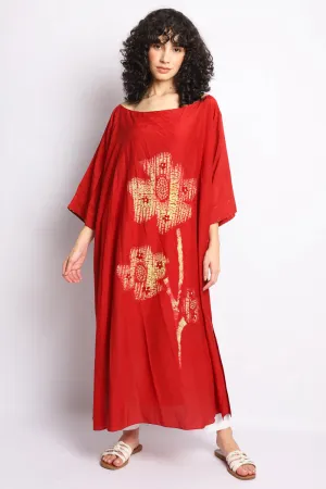 RED AND NEON SHIBORI FLORAL CO-ORD SET