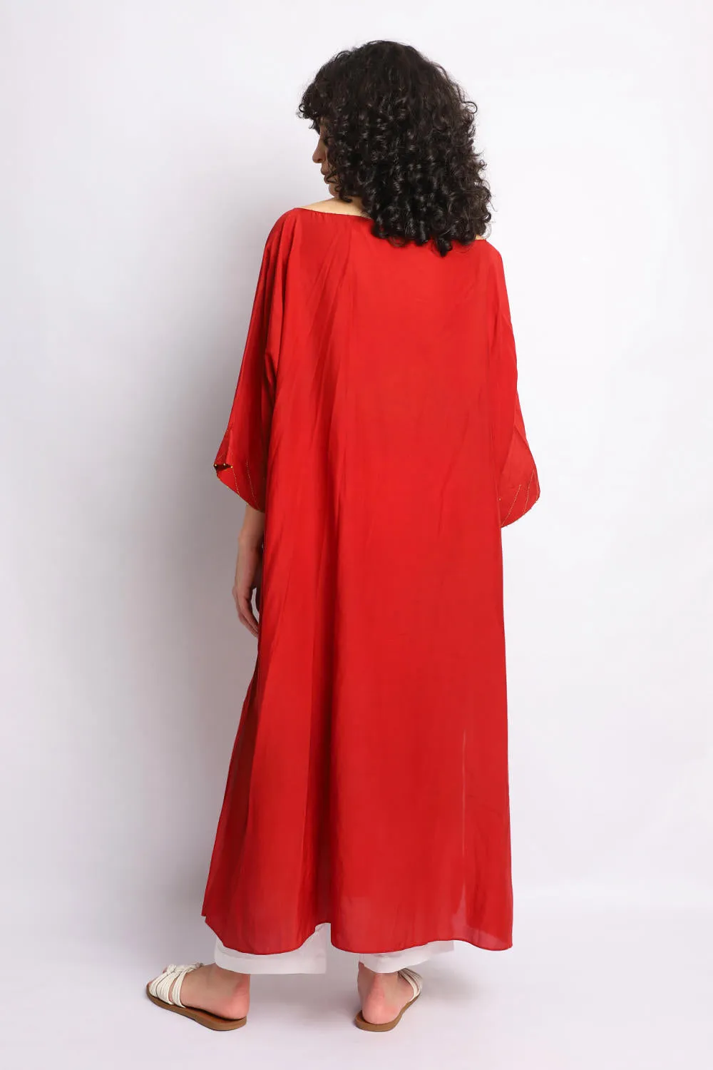 RED AND NEON SHIBORI FLORAL CO-ORD SET