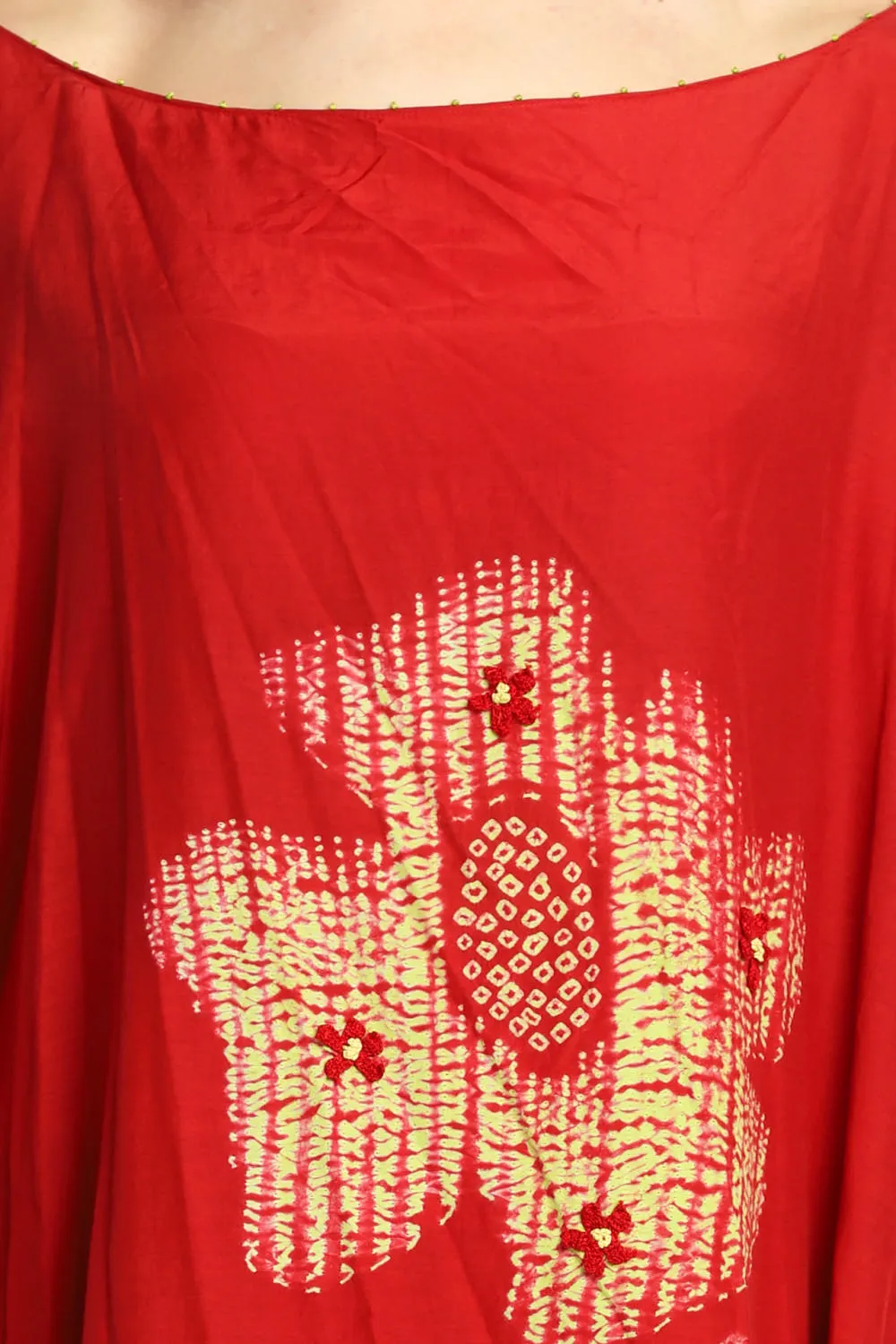 RED AND NEON SHIBORI FLORAL CO-ORD SET