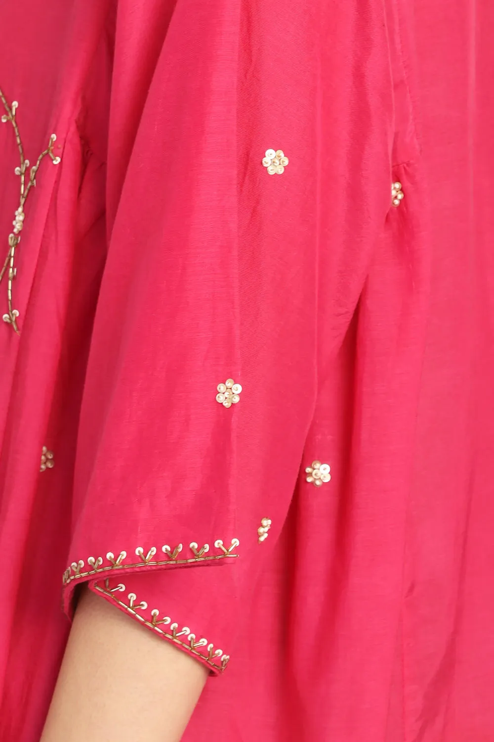 Red Jharokha  Kurta Co-ord