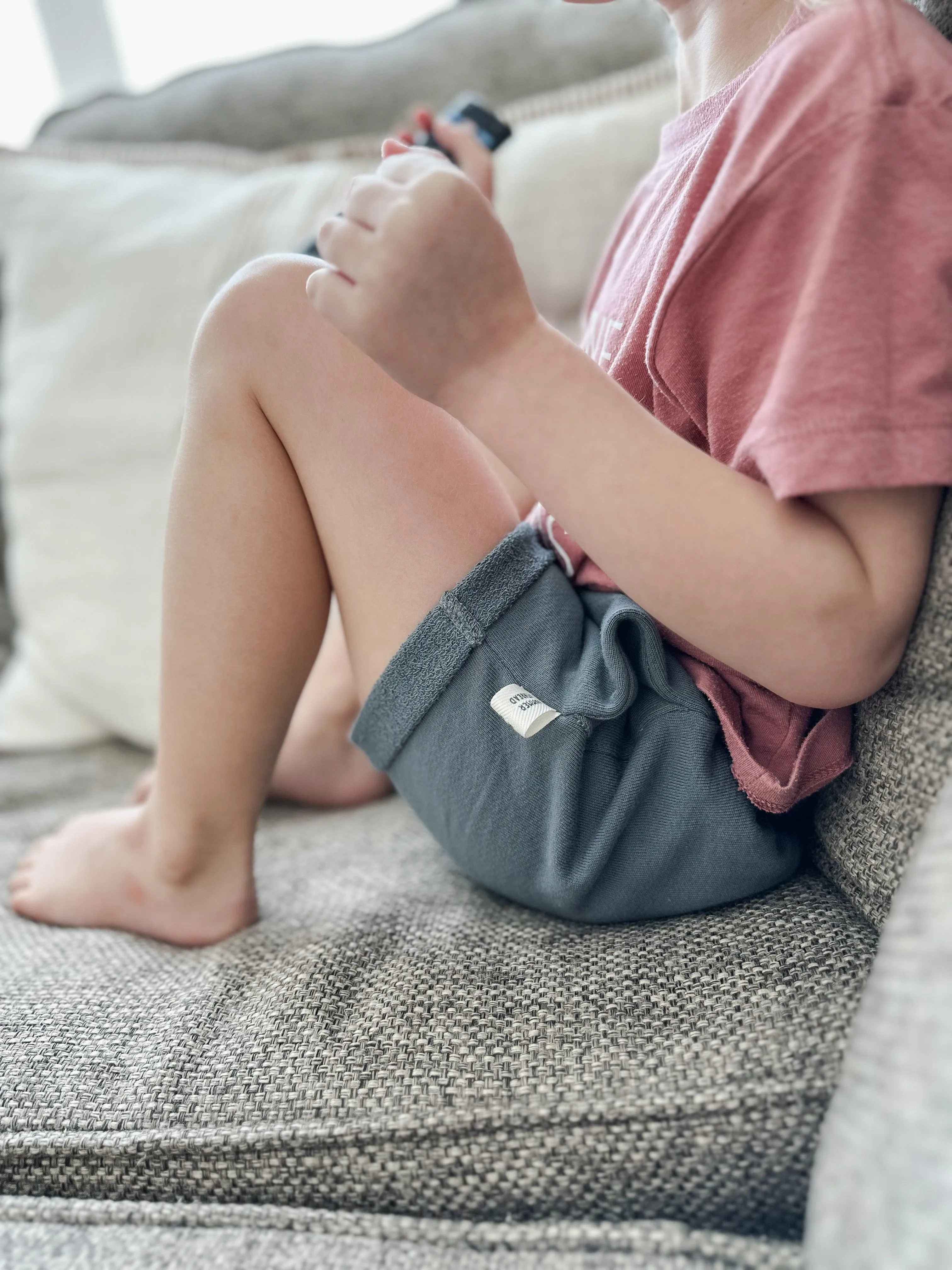 Rolled Hem Pocket Shorts : Rain