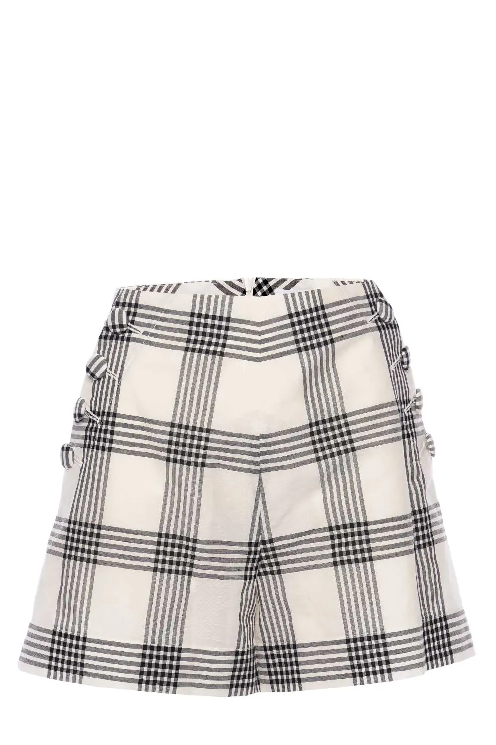 Sailor Black & White Cotton Linen Shorts