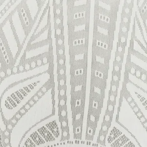 Salt Ivory Tribal Stretch Nylon Lace Knit Fabric