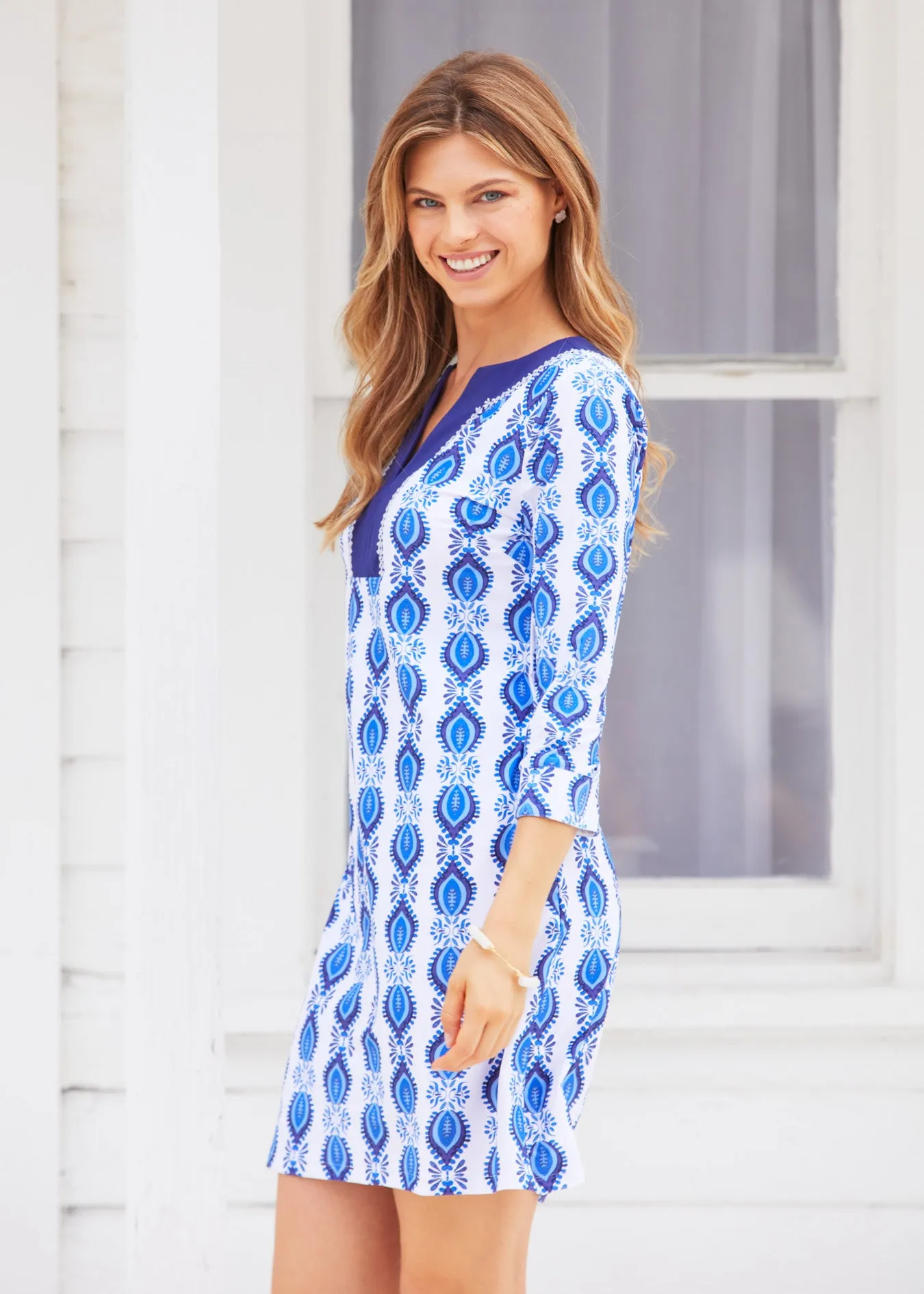 San Sebastian Embroidered Tunic Dress