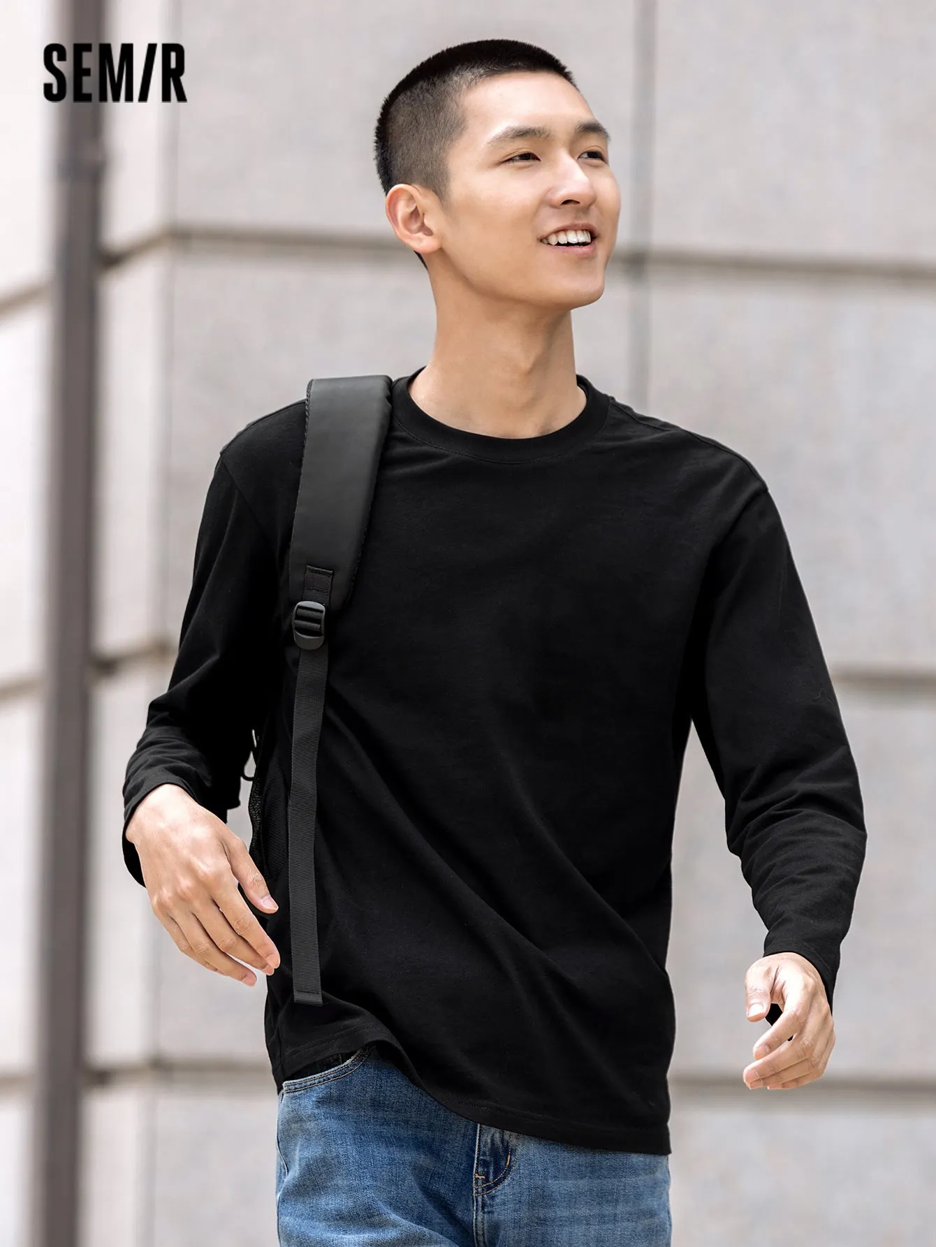 Semir Men Regular FitLong Sleeve T-Shirt