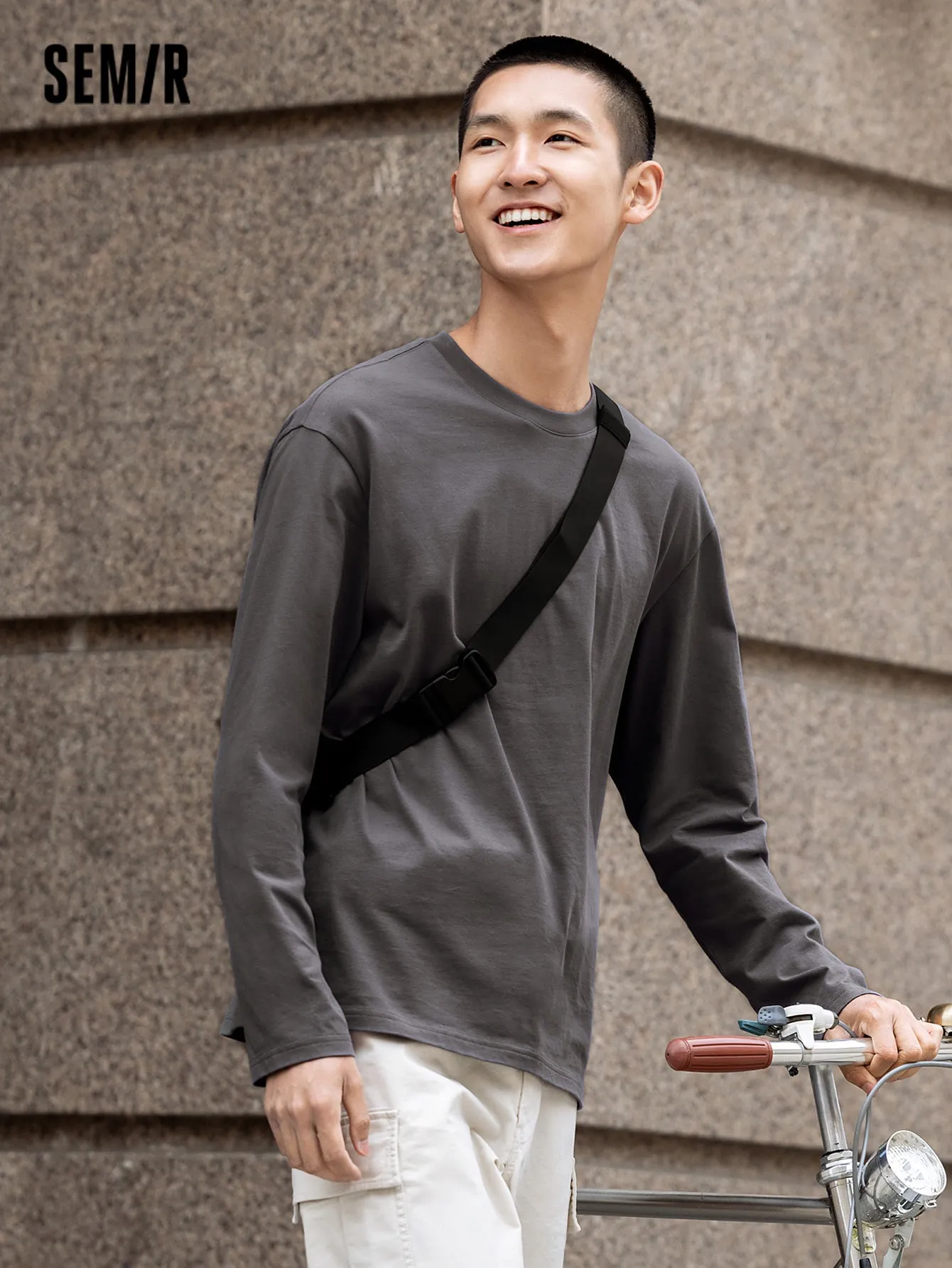 Semir Men Regular FitLong Sleeve T-Shirt