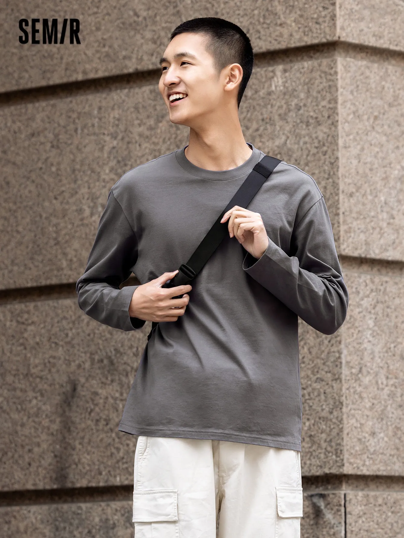Semir Men Regular FitLong Sleeve T-Shirt