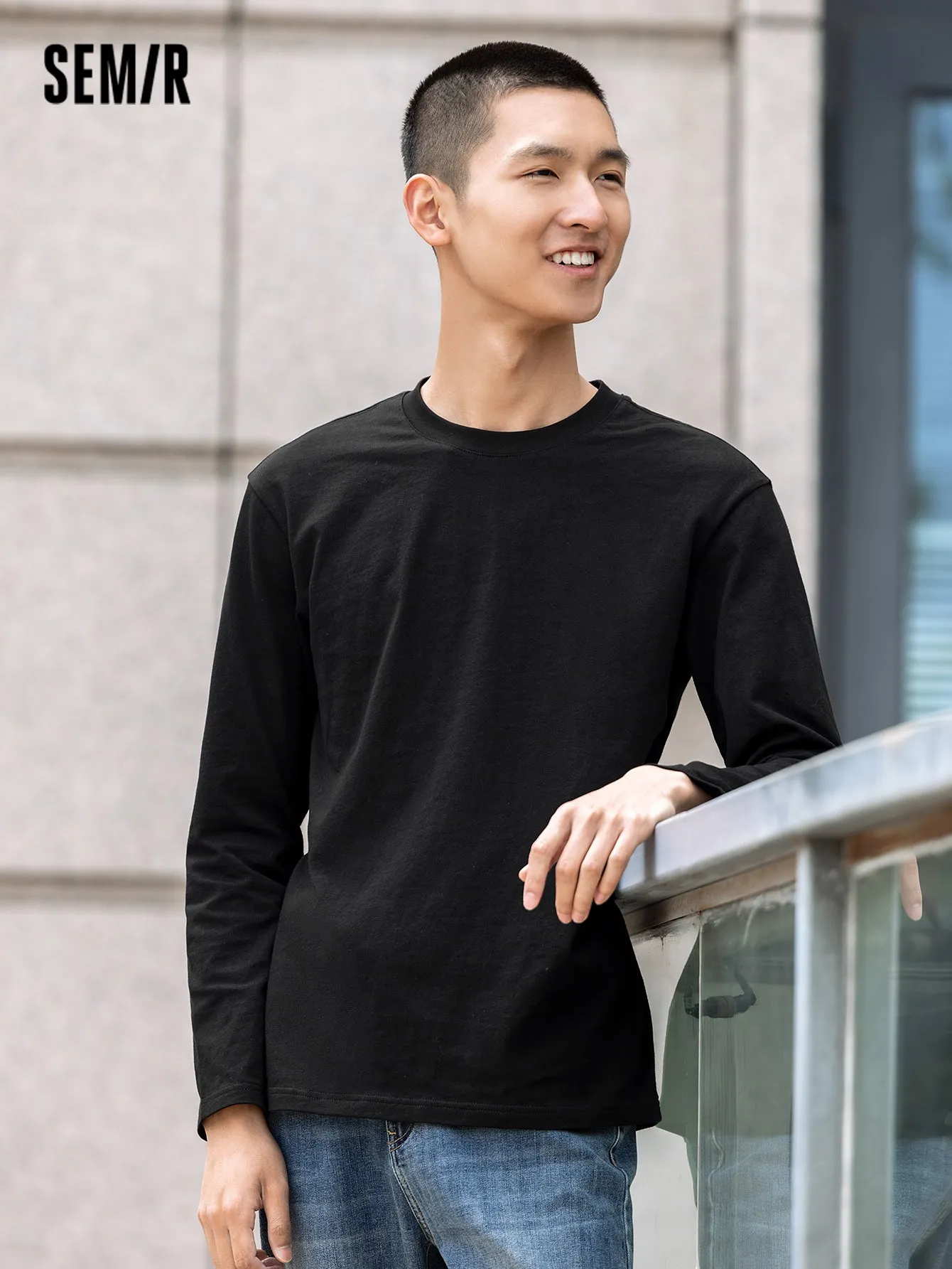 Semir Men Regular FitLong Sleeve T-Shirt