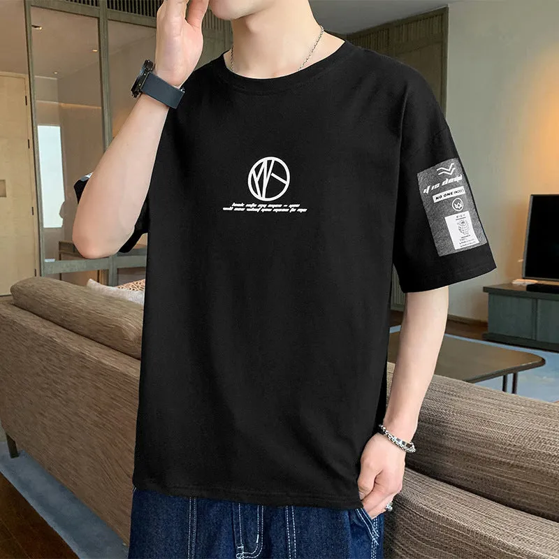 Short Sleeve T-Shirt Trendy Summer Half Sleeved Silk Tops Couple T-Shirt