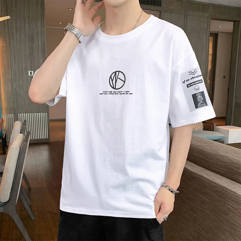 Short Sleeve T-Shirt Trendy Summer Half Sleeved Silk Tops Couple T-Shirt