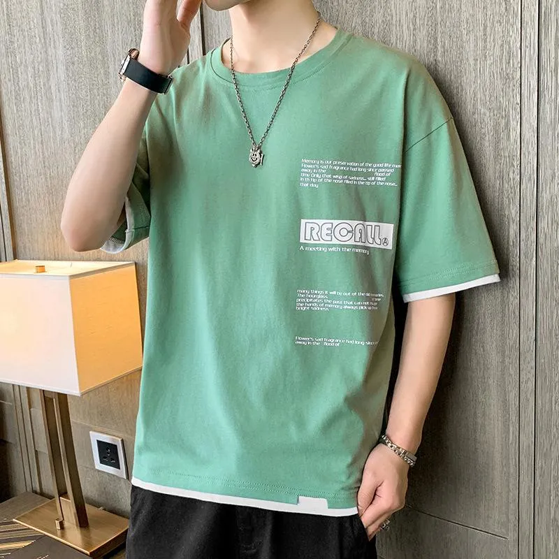 Short Sleeve T-Shirt Trendy Summer Half Sleeved Silk Tops Couple T-Shirt