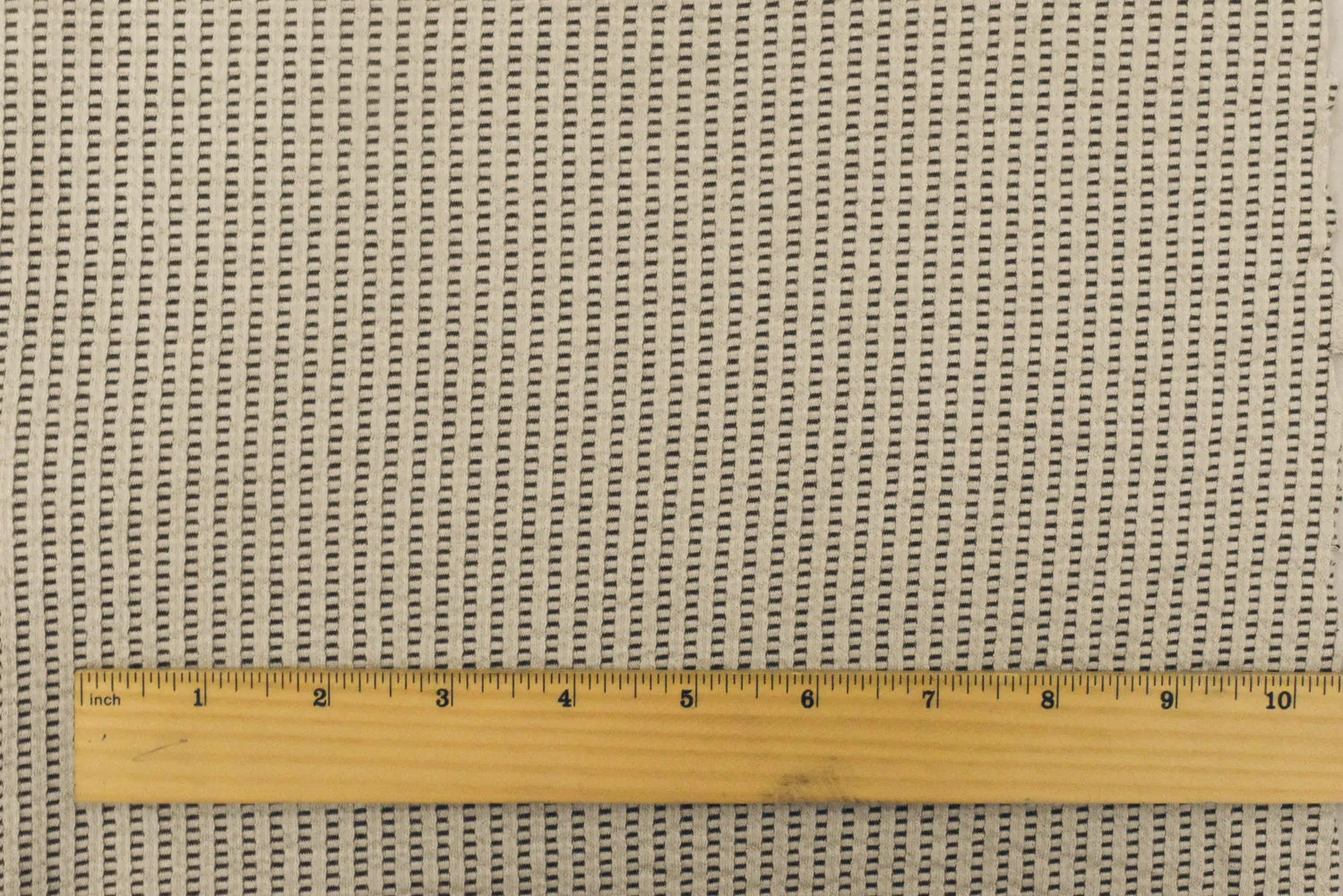 Simple Beige-Black-White 3D Stripe Stretch Knit Fabric