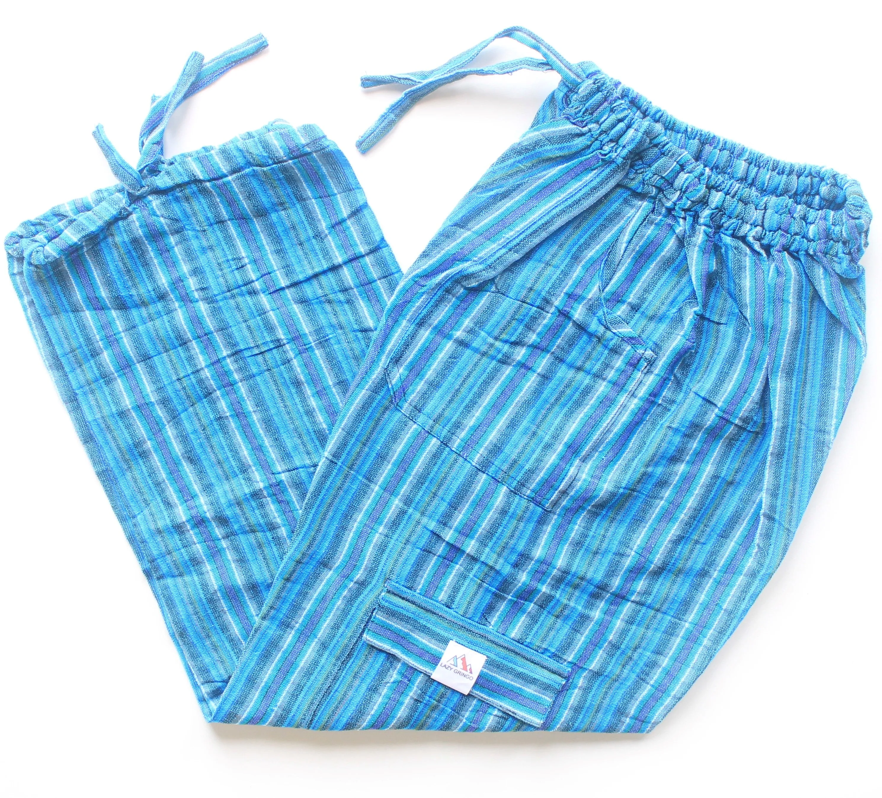(Small) Light Blue with Purple and White Stripes 0183